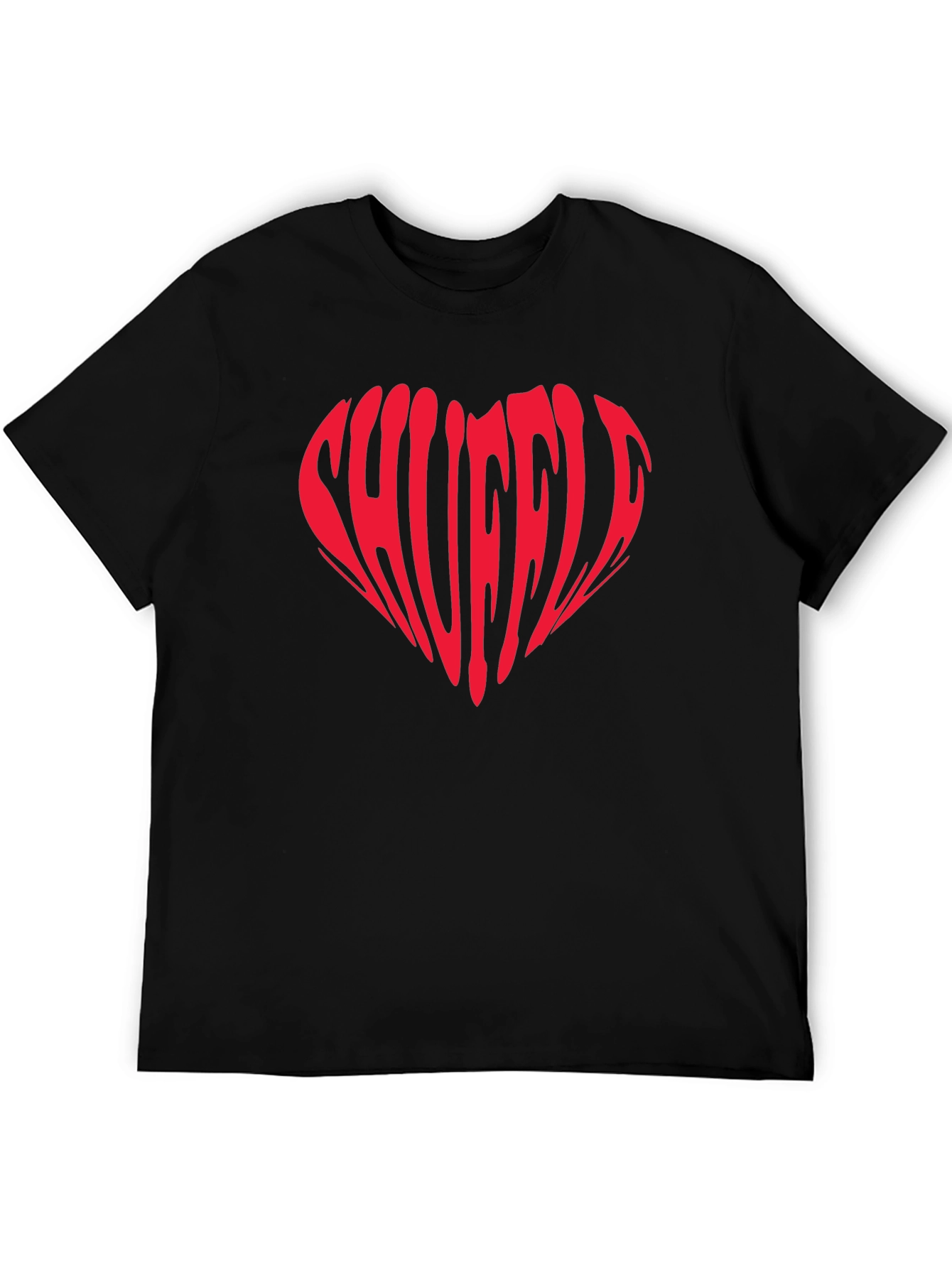 Shuffle Heart Graphic T-Shirt - Trendy Tee