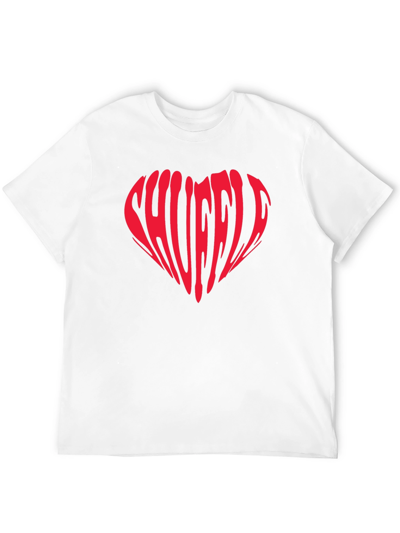 Shuffle Heart Graphic T-Shirt - Trendy Tee