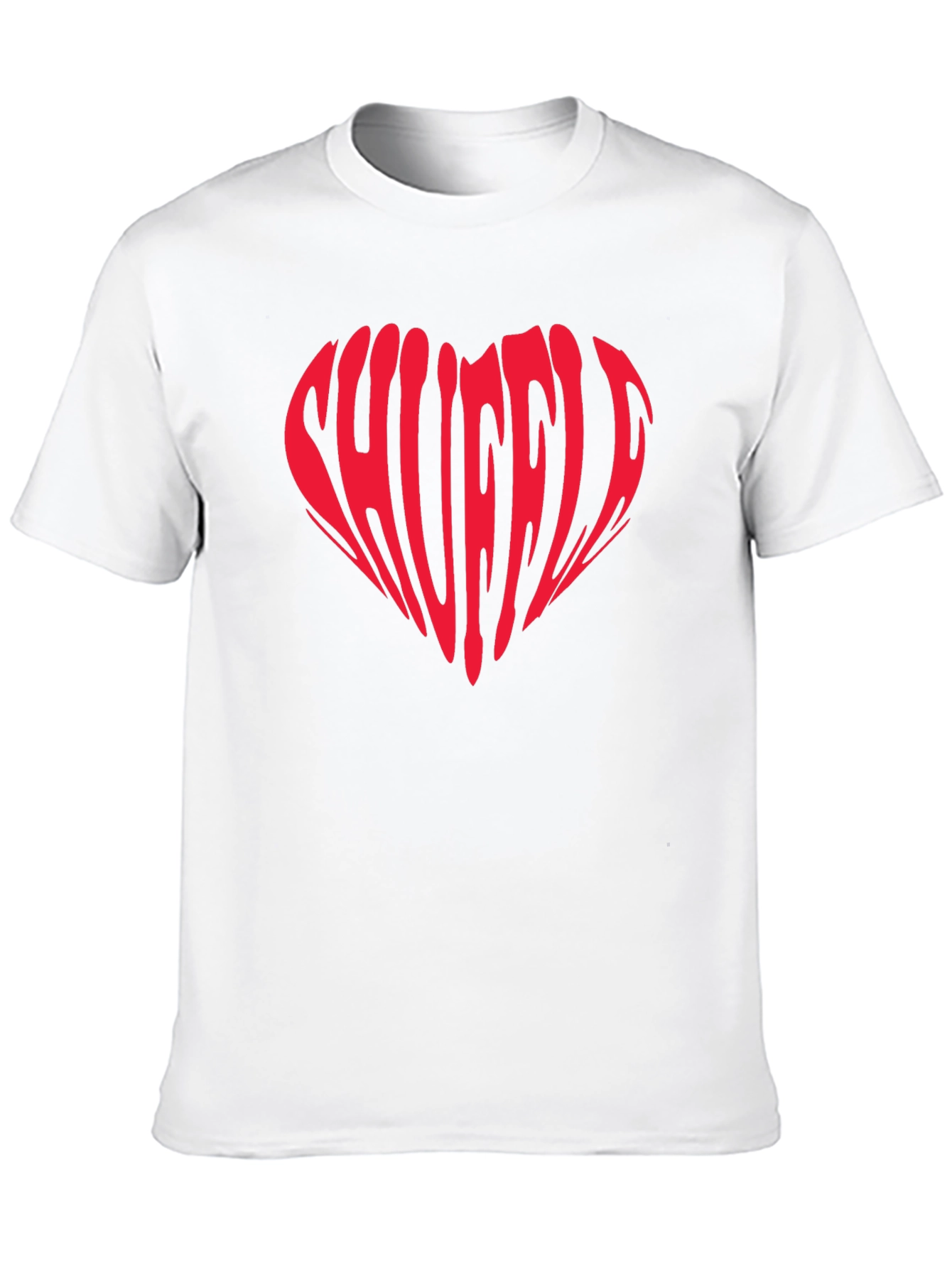 Shuffle Heart Graphic T-Shirt - Trendy Tee