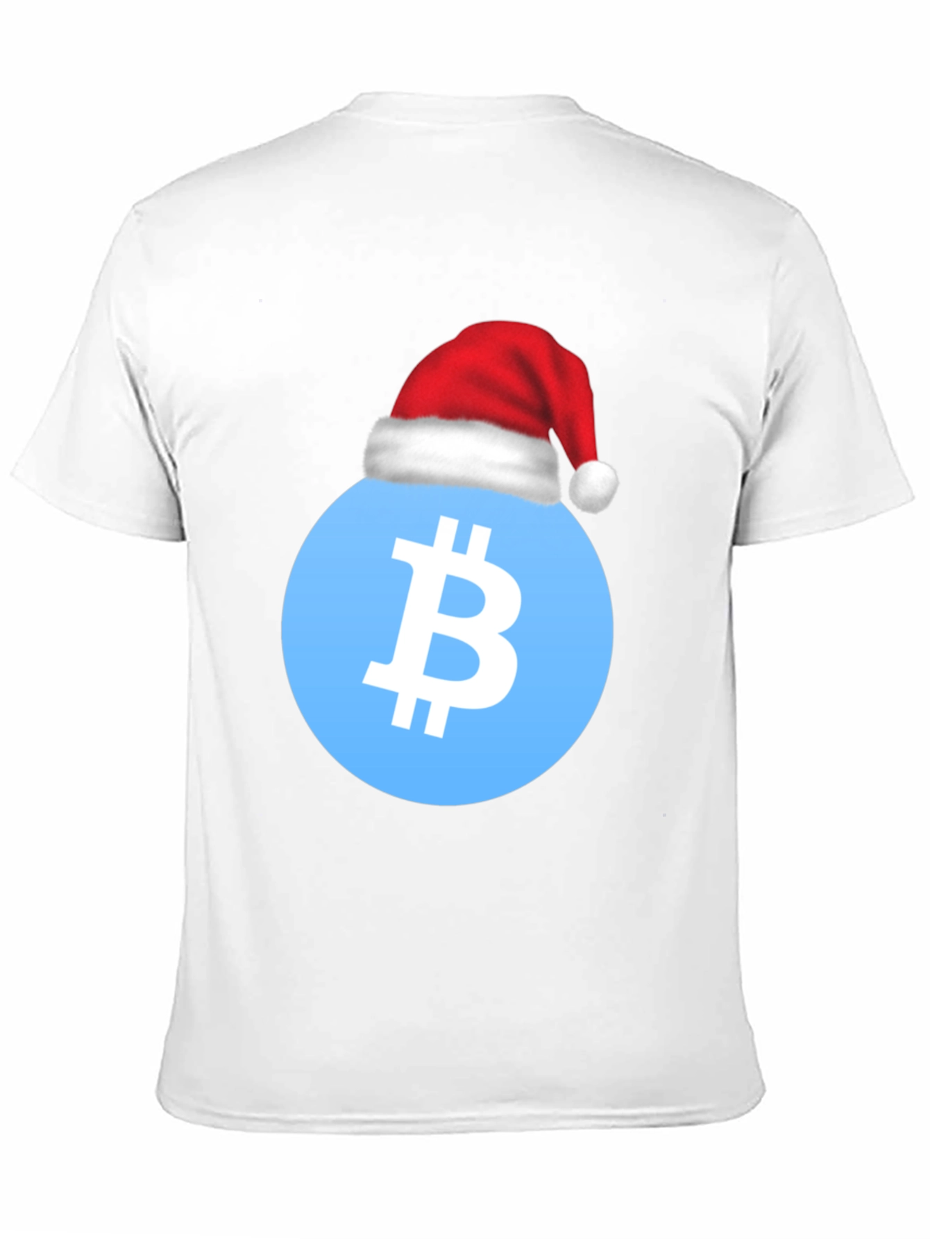 Bitcoin Santa Hat T-Shirt - Crypto Holiday Tee