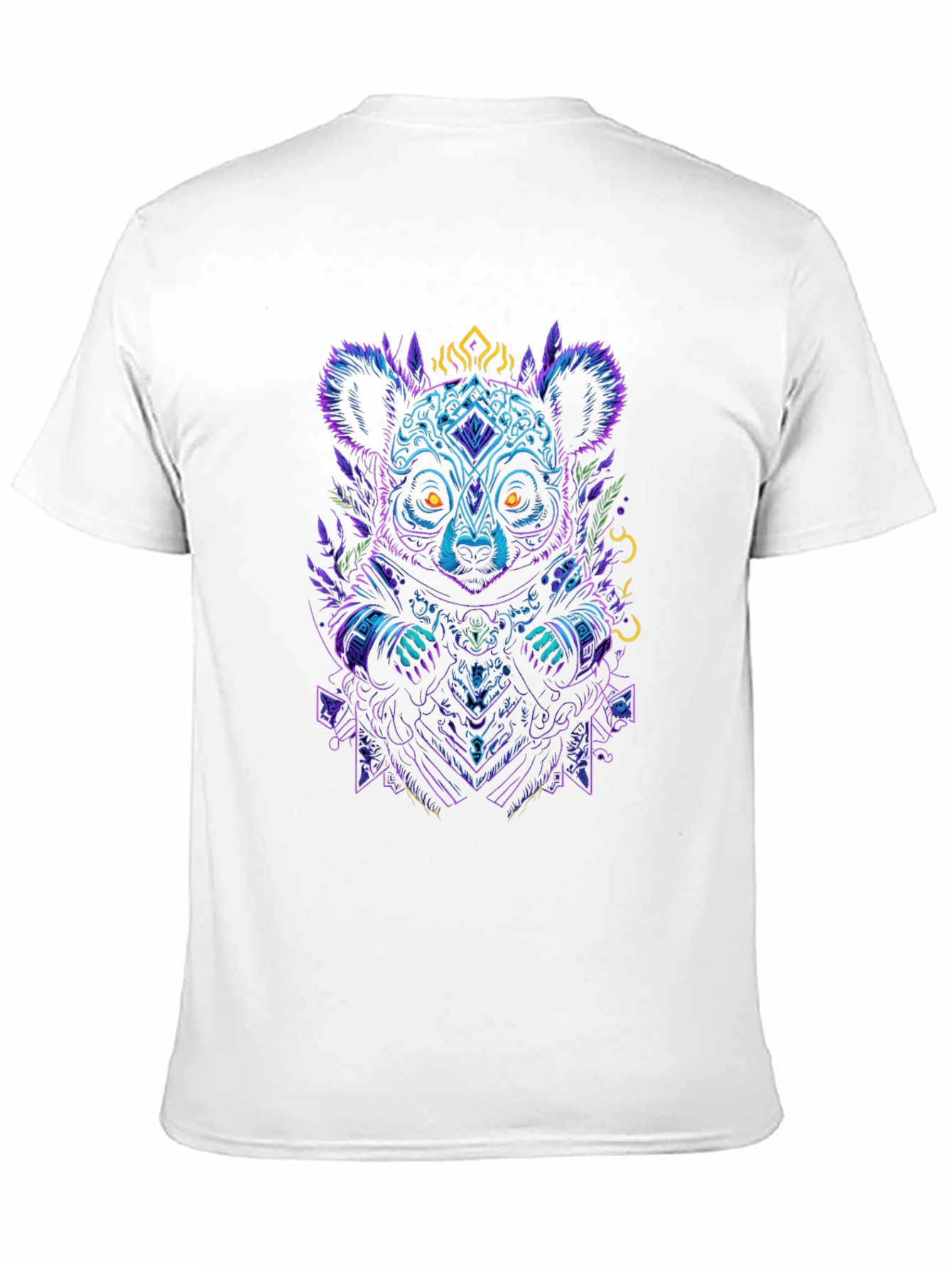 Neon Koala Graphic Black T-Shirt