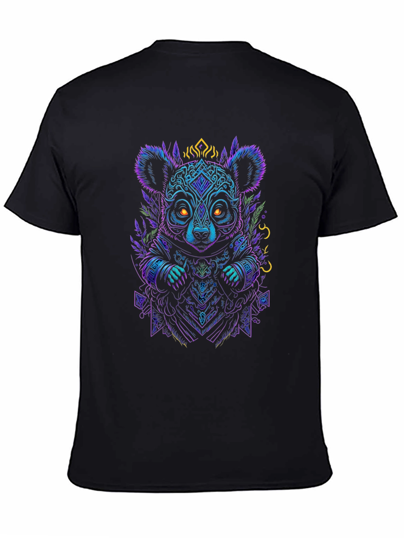 Neon Koala Graphic Black T-Shirt