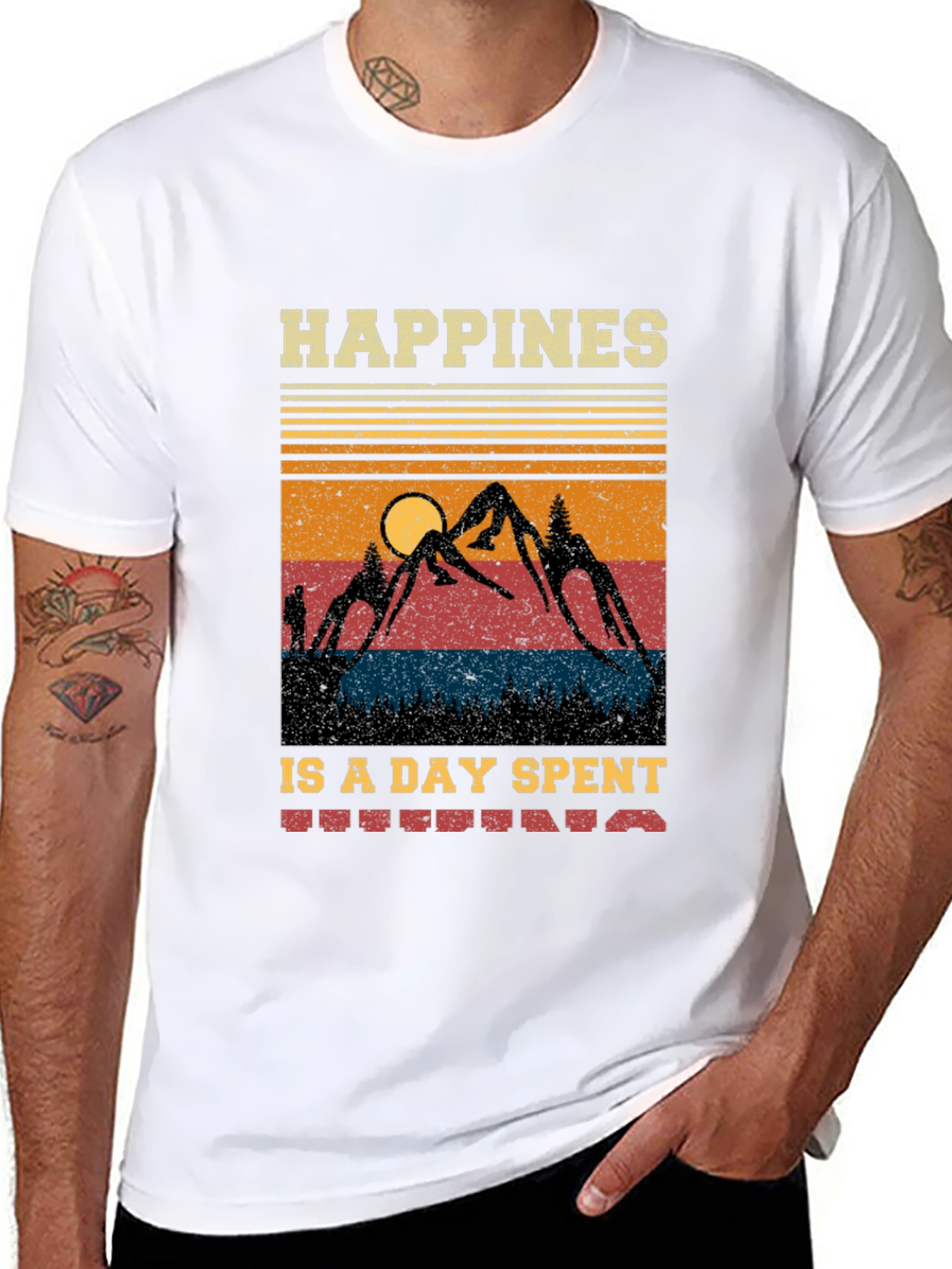 Hiking Adventure T-Shirt - Mountain Scene