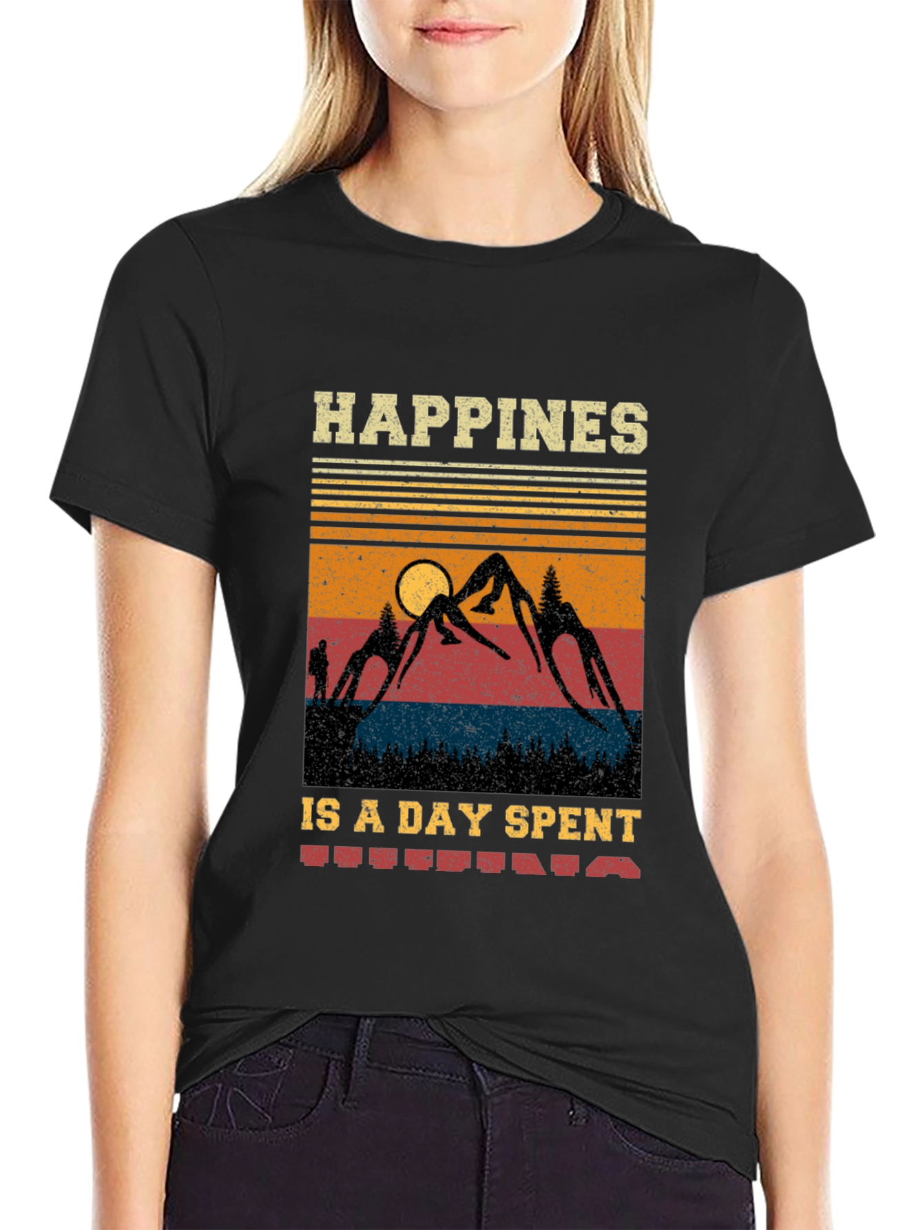 Hiking Adventure T-Shirt - Mountain Scene