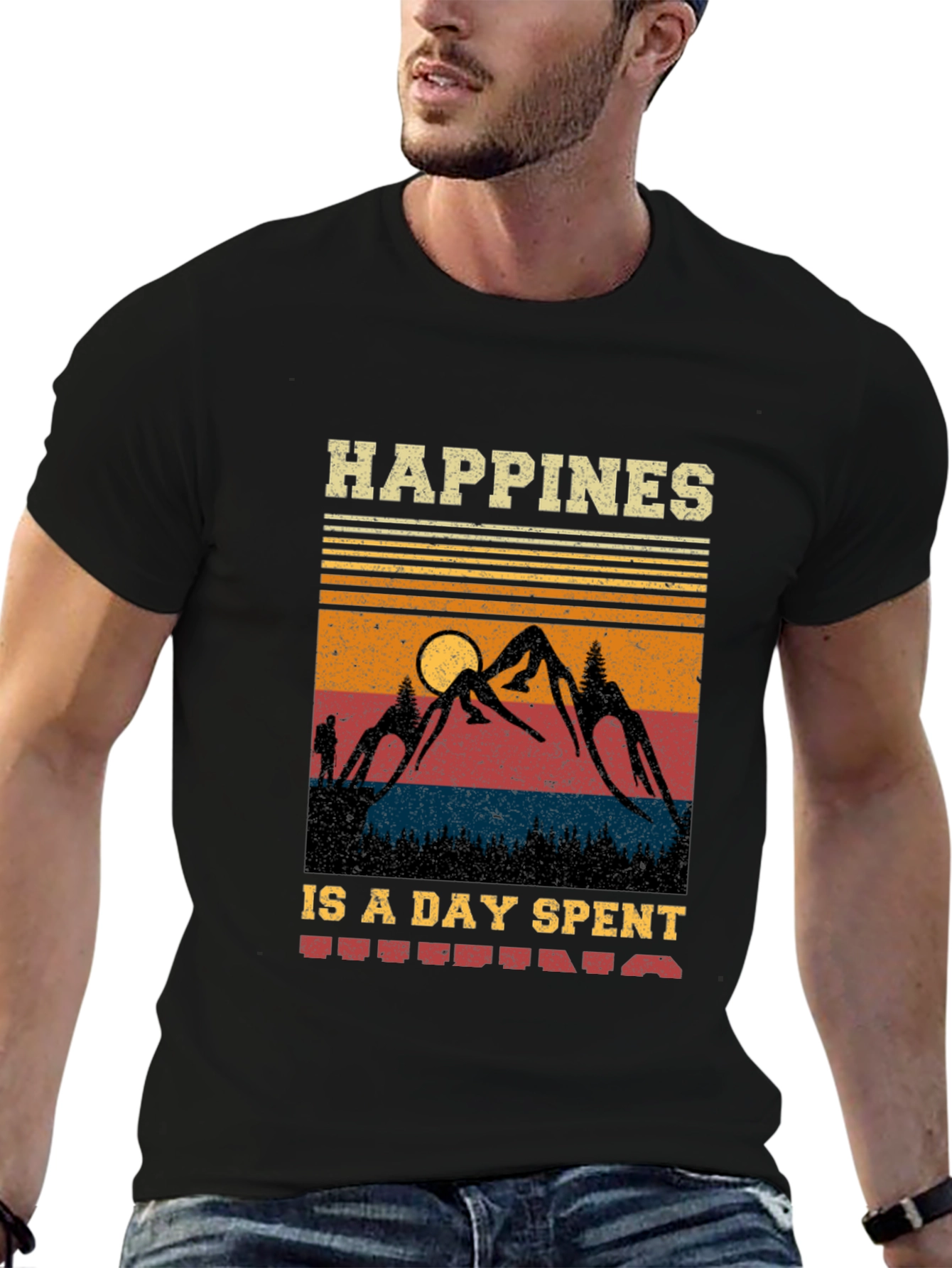 Hiking Adventure T-Shirt - Mountain Scene