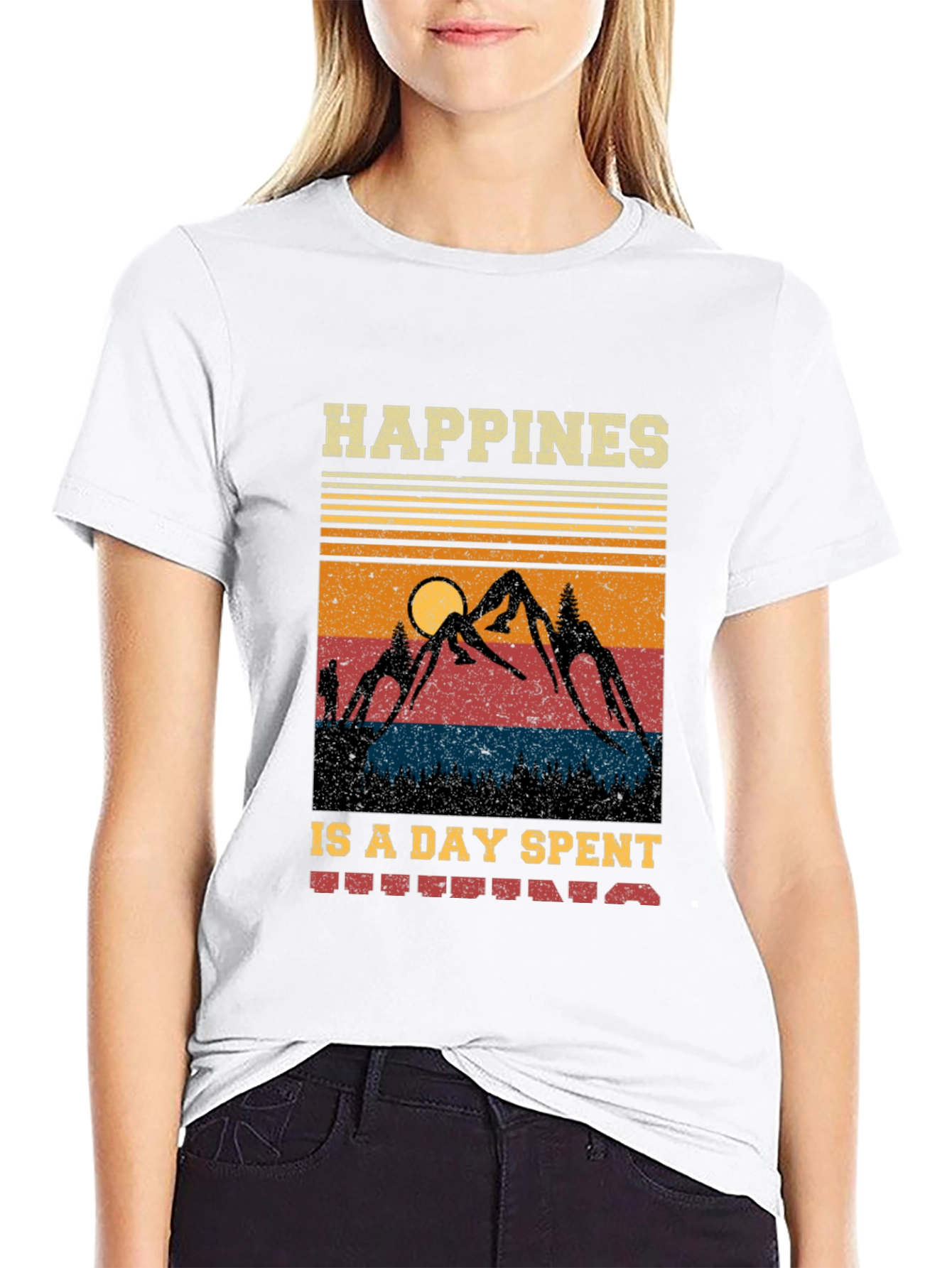 Hiking Adventure T-Shirt - Mountain Scene