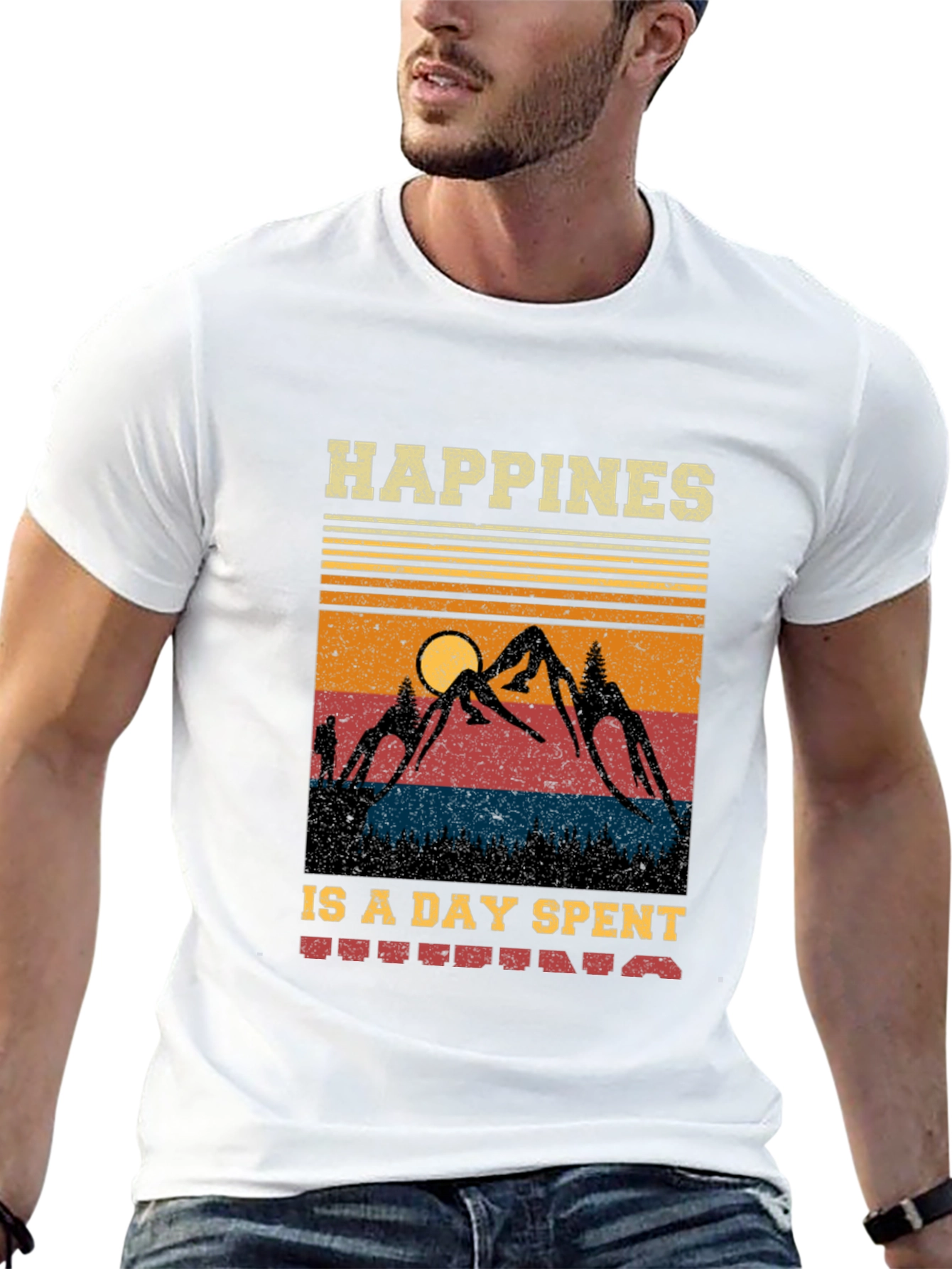 Hiking Adventure T-Shirt - Mountain Scene