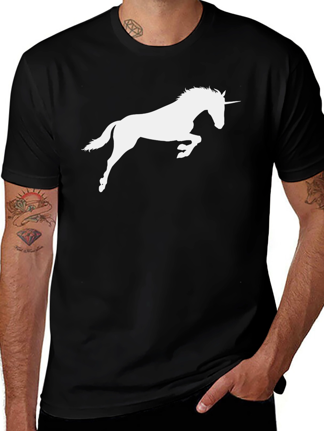 Unicorn Graphic Tee - Black