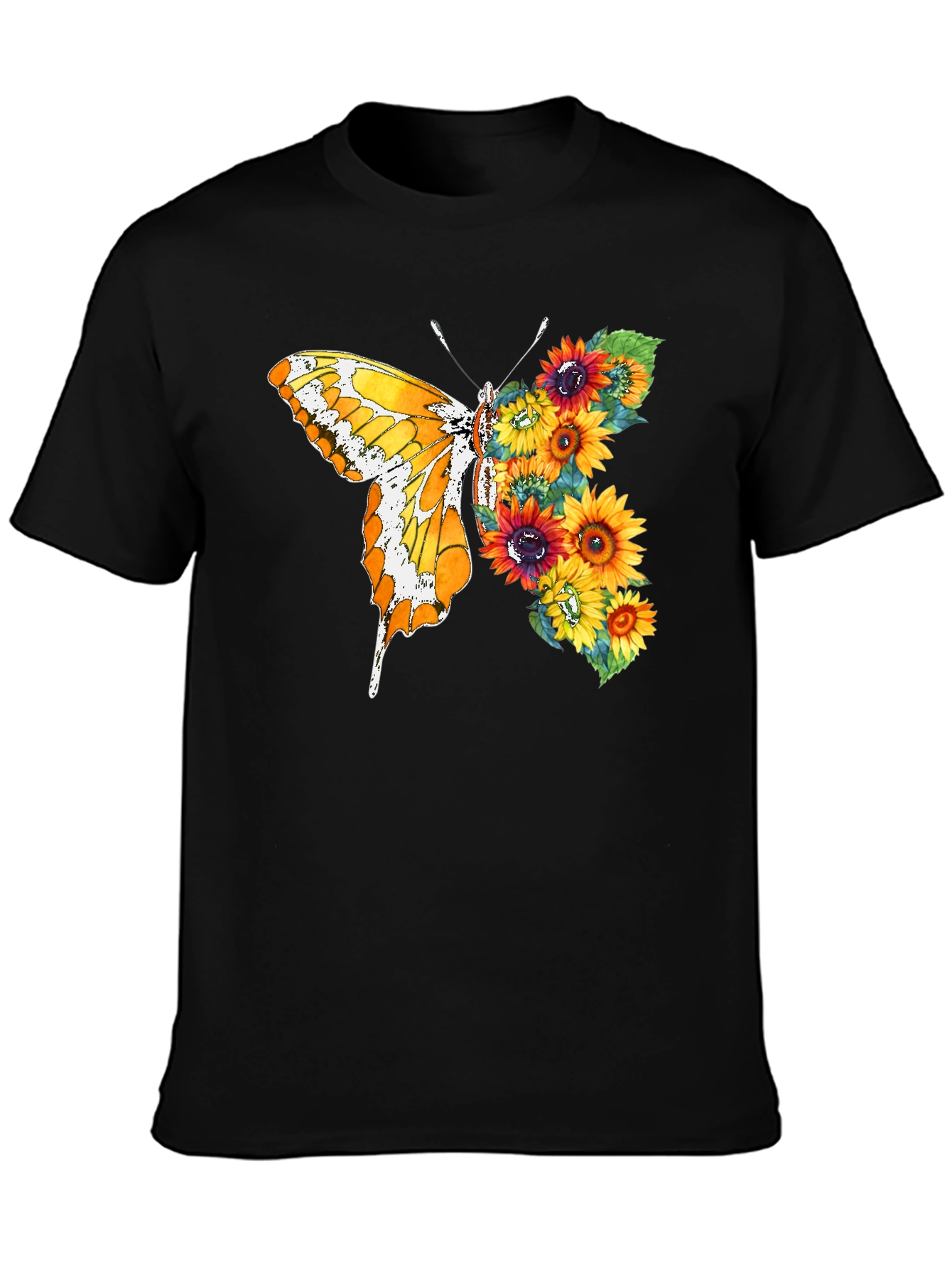 Butterfly Sunflower Graphic Tee