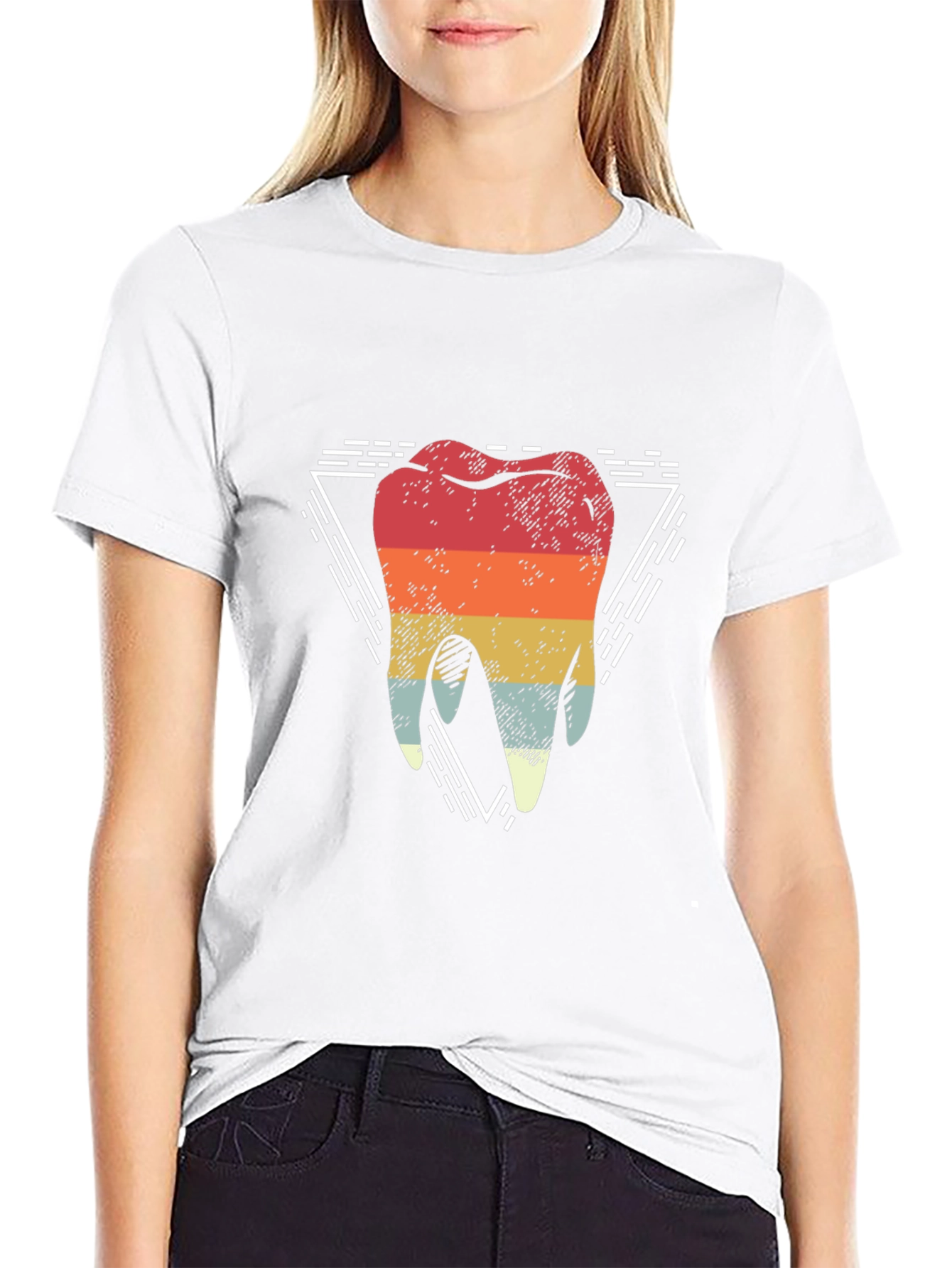 Retro Tooth Graphic T-Shirt Dental Humor Tee