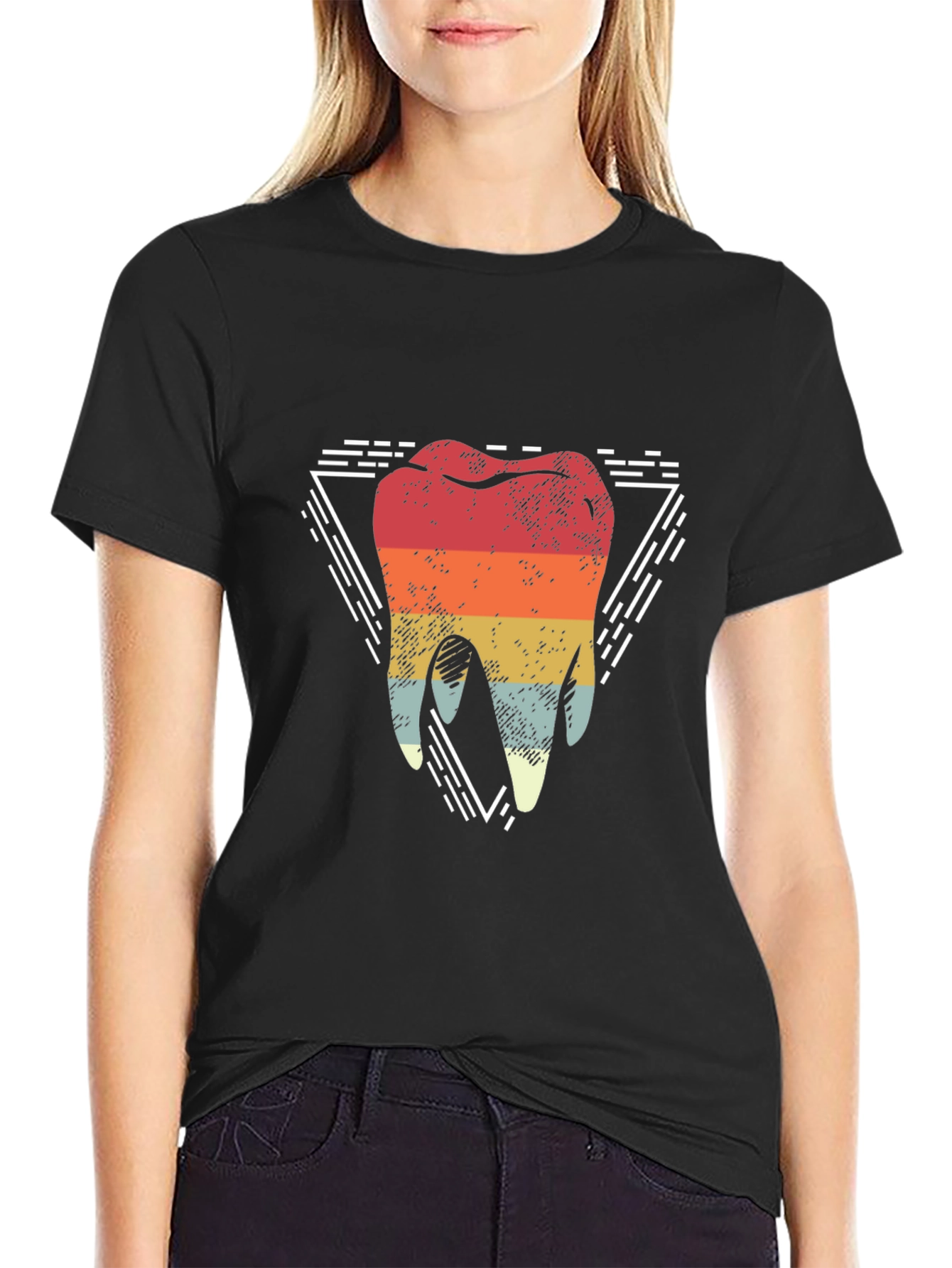 Retro Tooth Graphic T-Shirt Dental Humor Tee