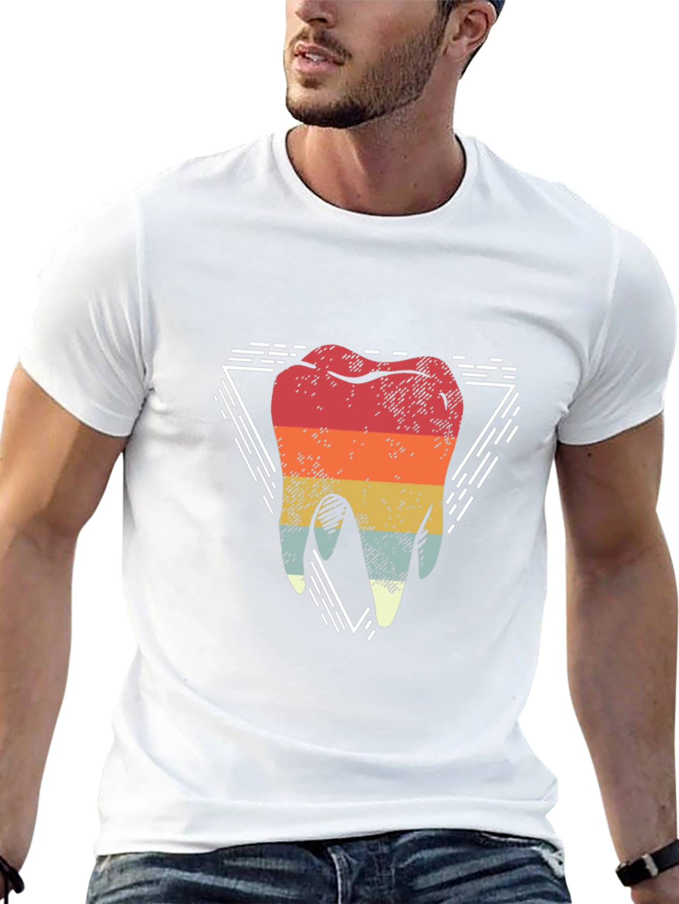 Retro Tooth Graphic T-Shirt Dental Humor Tee