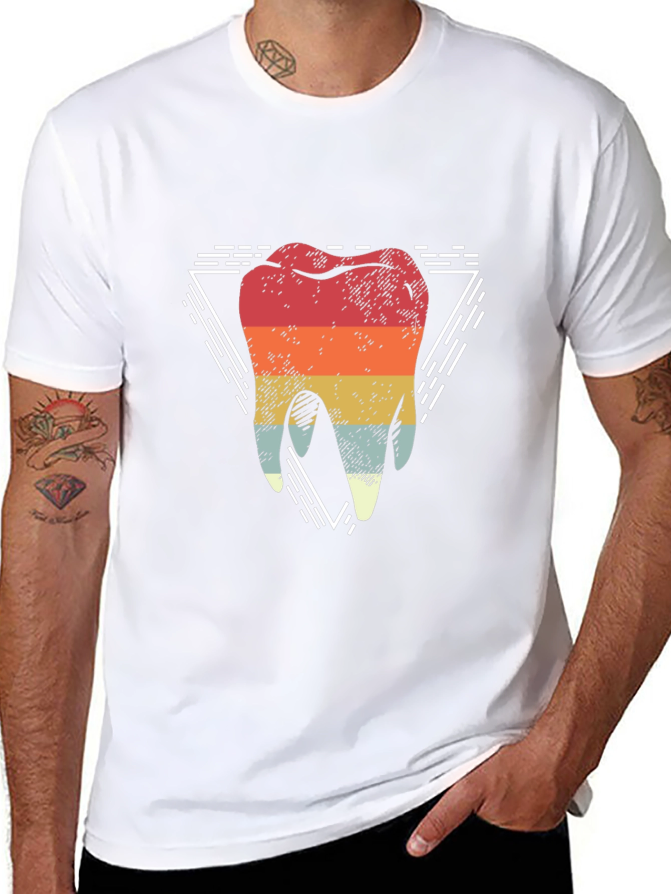 Retro Tooth Graphic T-Shirt Dental Humor Tee