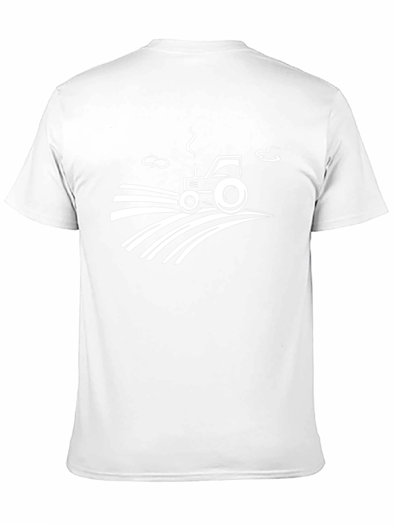 Tractor Graphic Tee - Black Cotton Farmer Shirt