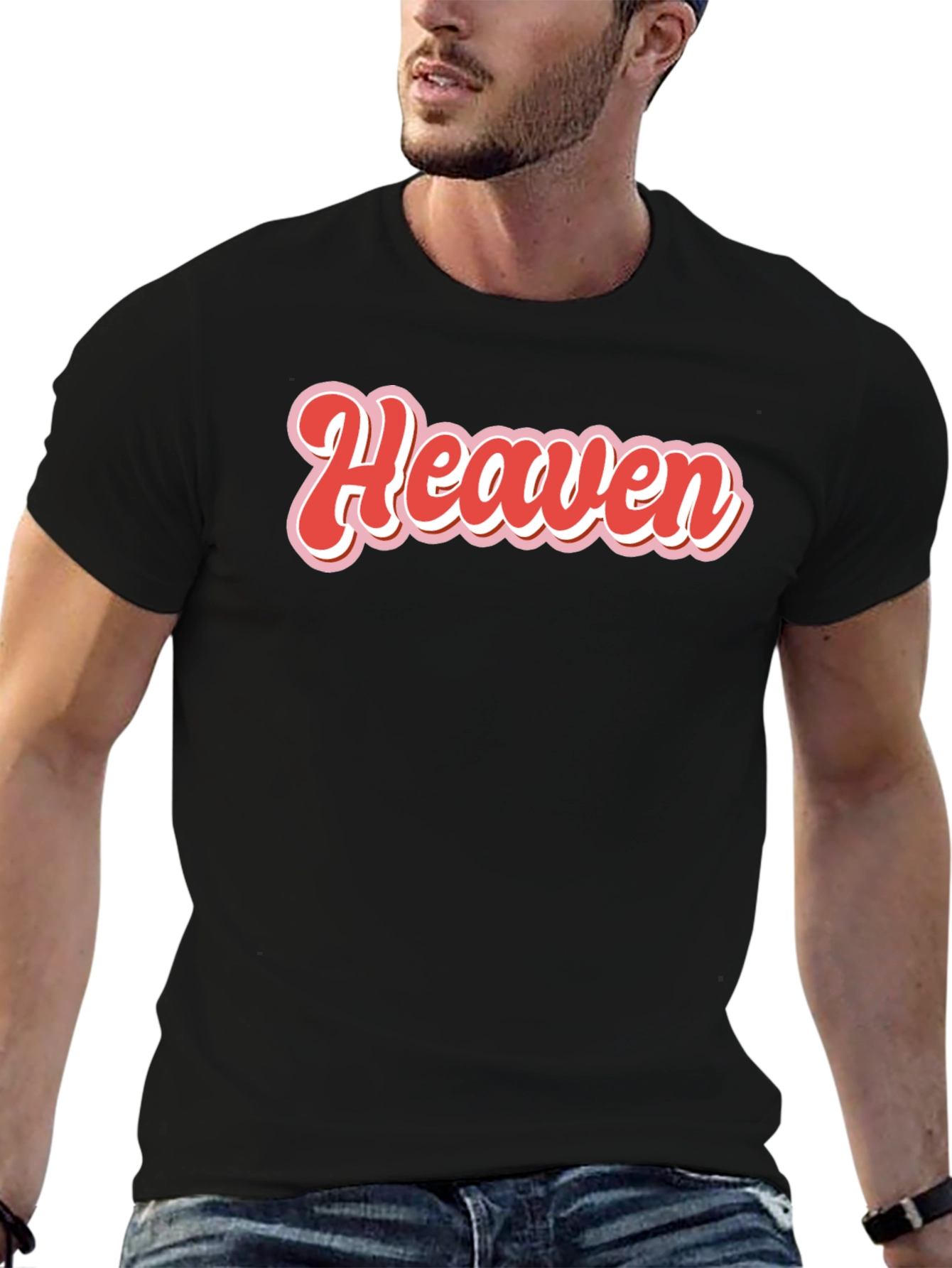 Retro Heaven Graphic T-Shirt - Black
