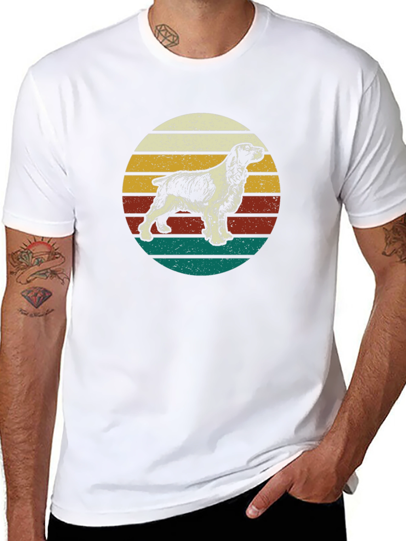 Retro Springer Spaniel T-Shirt - Dog Lover Tee