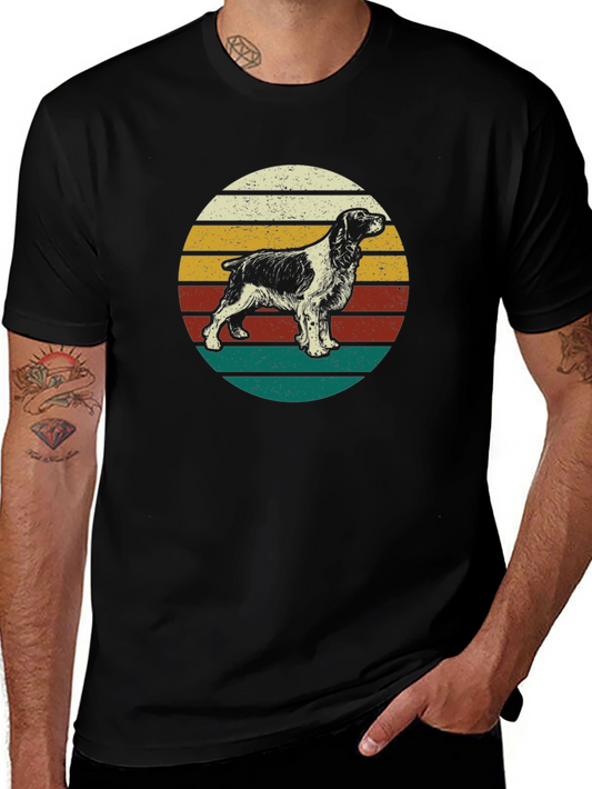 Retro Springer Spaniel T-Shirt - Dog Lover Tee