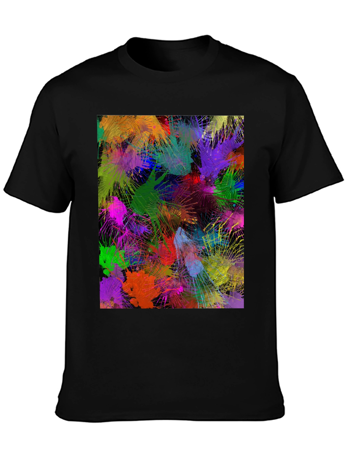 Abstract Art T-Shirt: Vibrant Splatter Design