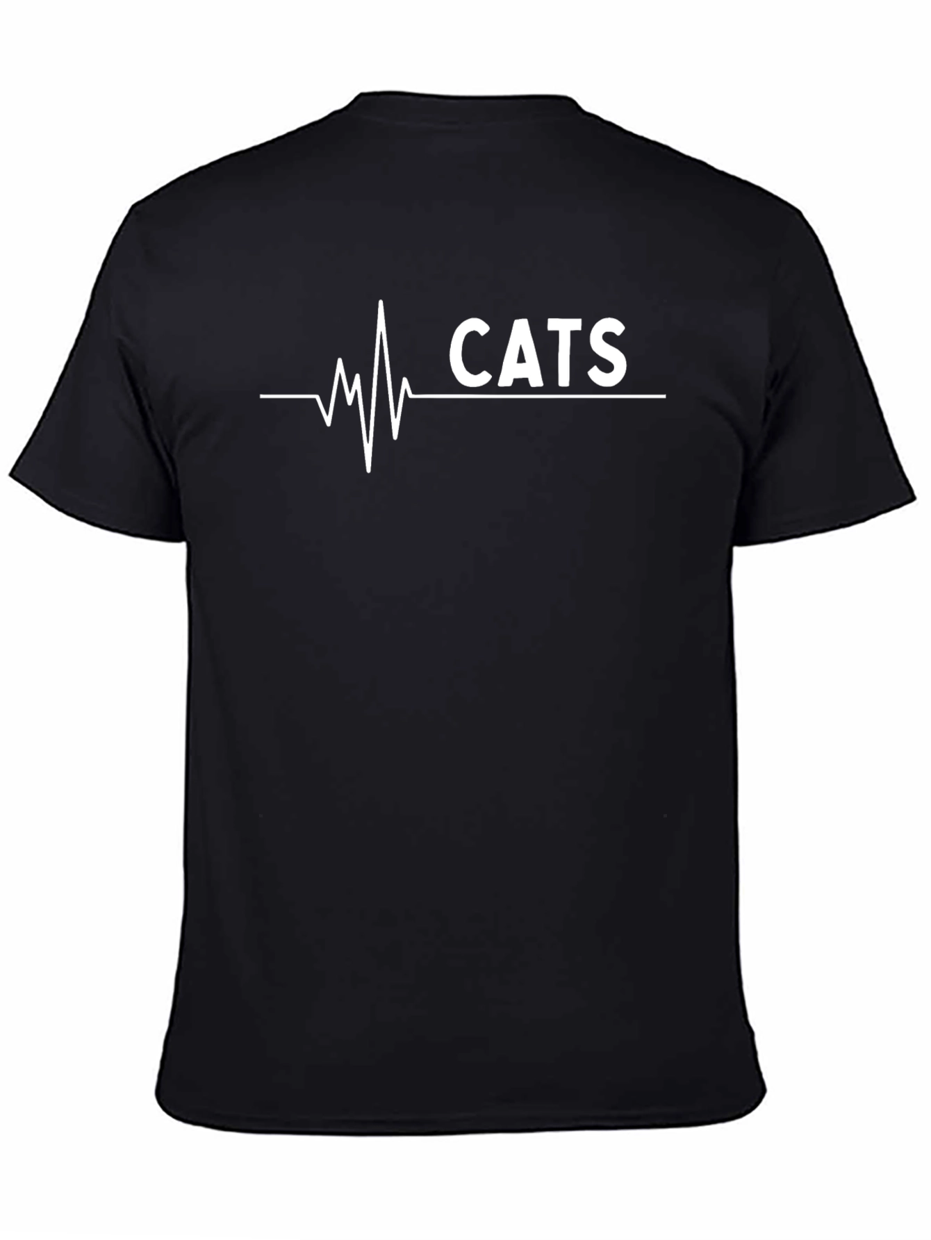 Cats Heartbeat Graphic Tee - Unique Cat Lover T-Shirt