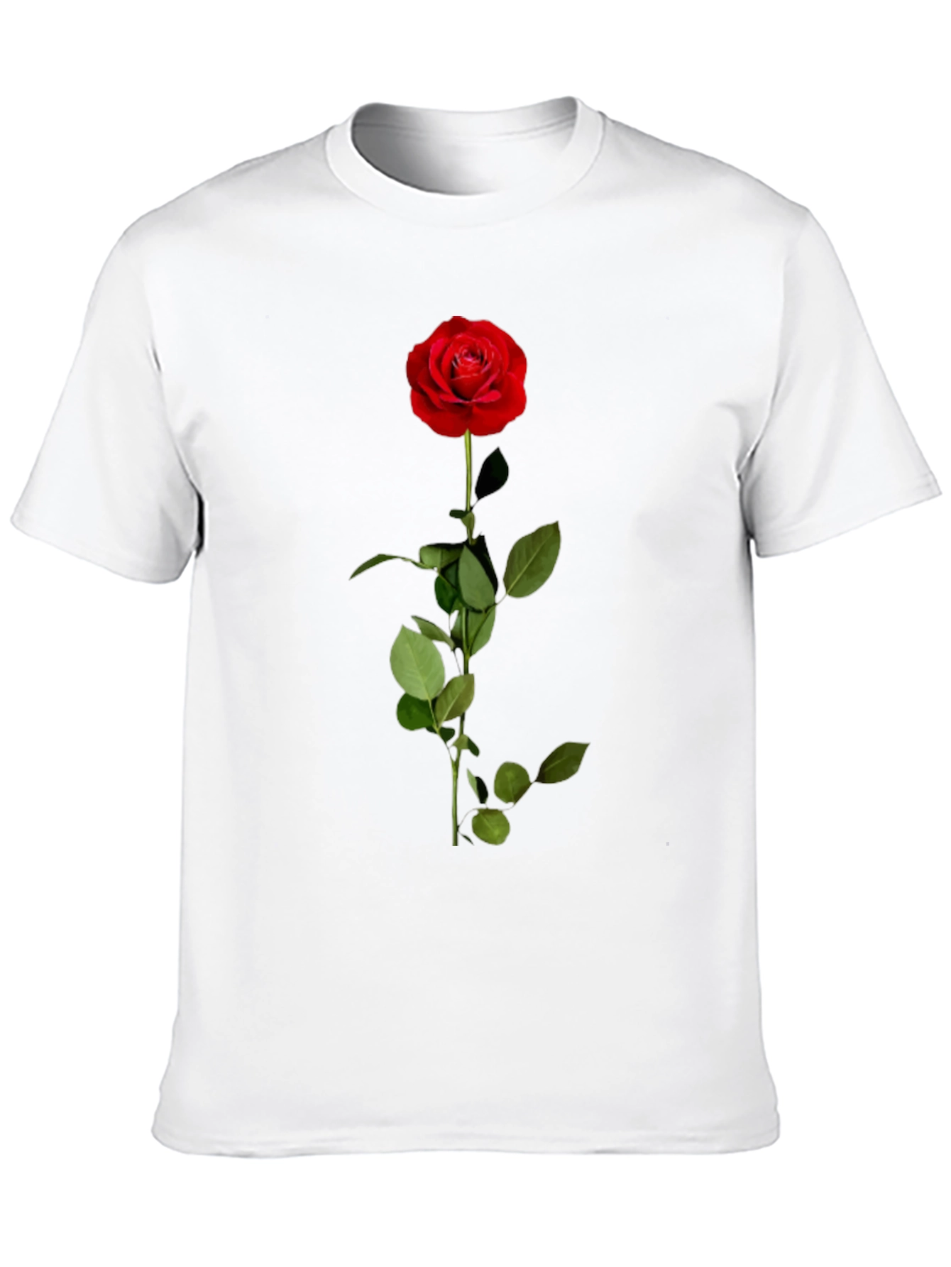 Rose Graphic Tee - Black Cotton Blend
