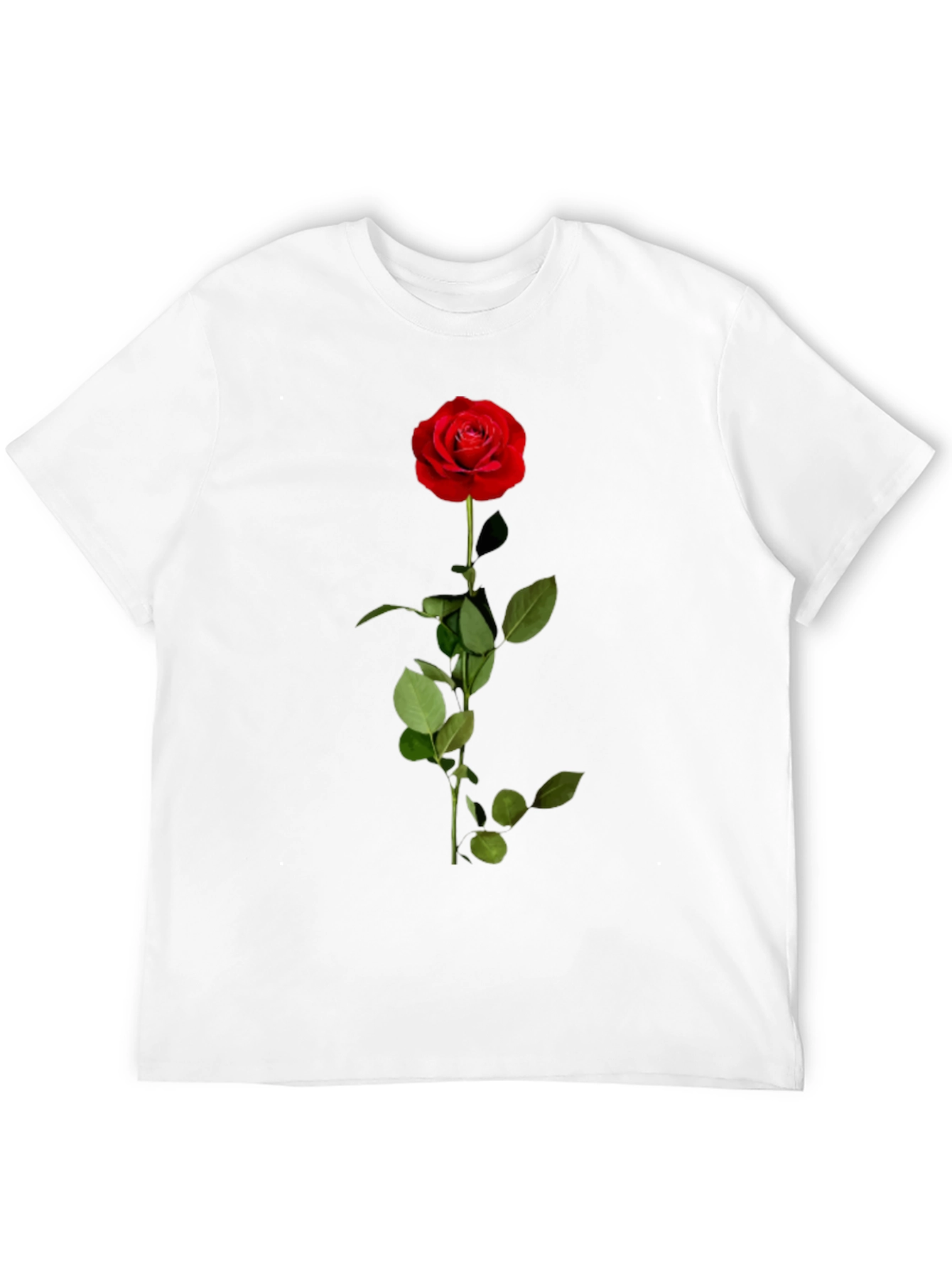 Rose Graphic Tee - Black Cotton Blend
