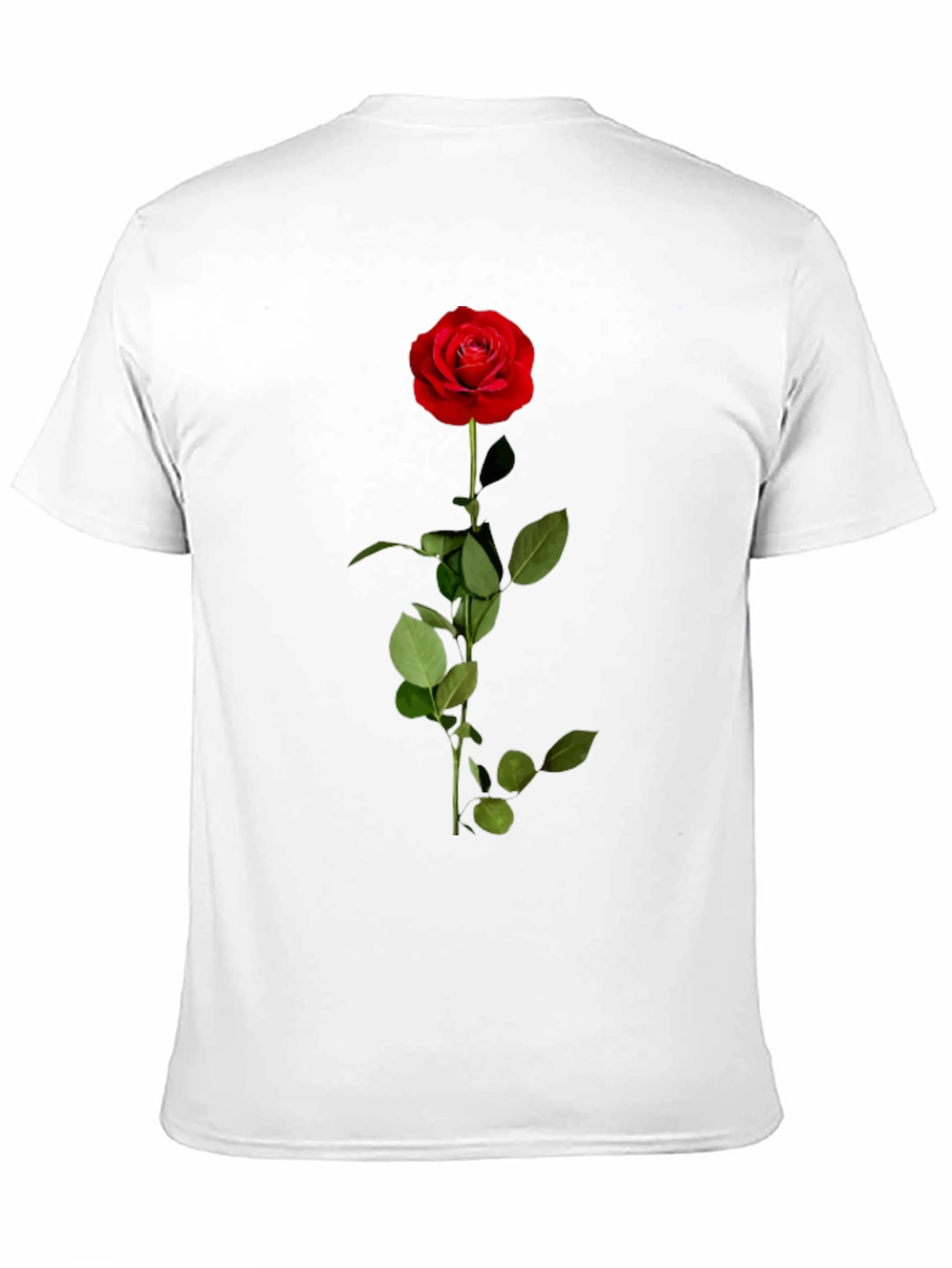 Rose Graphic Tee - Black Cotton Blend