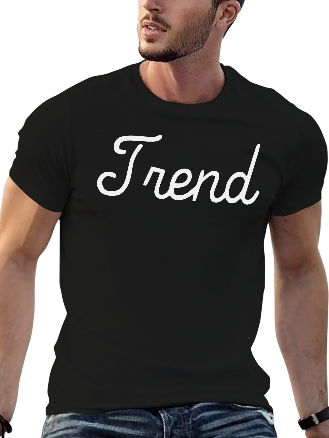 Trend Tee - Stylish Black Cotton T-Shirt