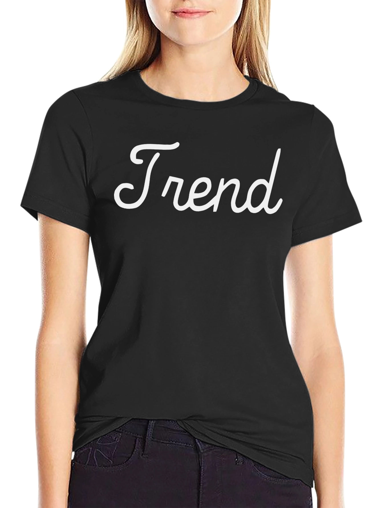 Trend Tee - Stylish Black Cotton T-Shirt
