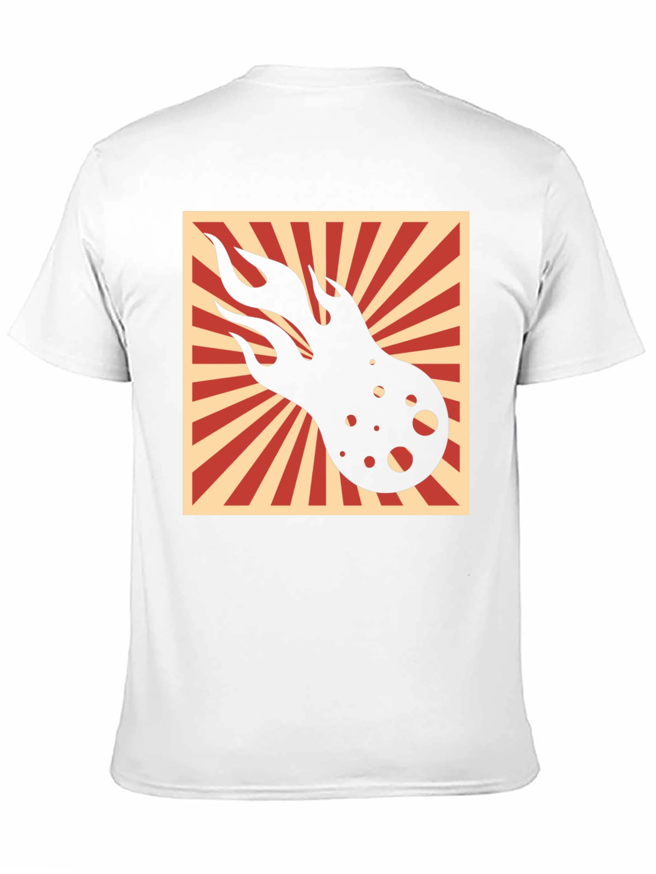 Fiery Comet Graphic T-Shirt - Black Cotton Tee