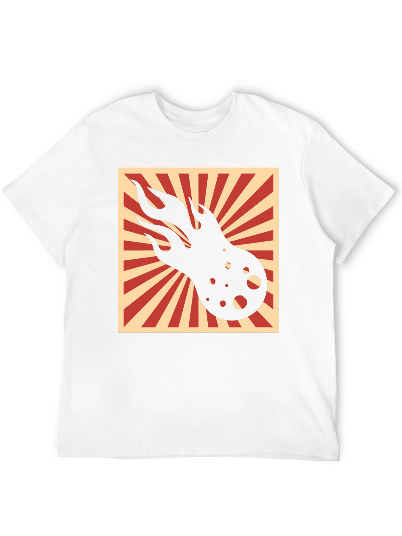 Fiery Comet Graphic T-Shirt - Black Cotton Tee