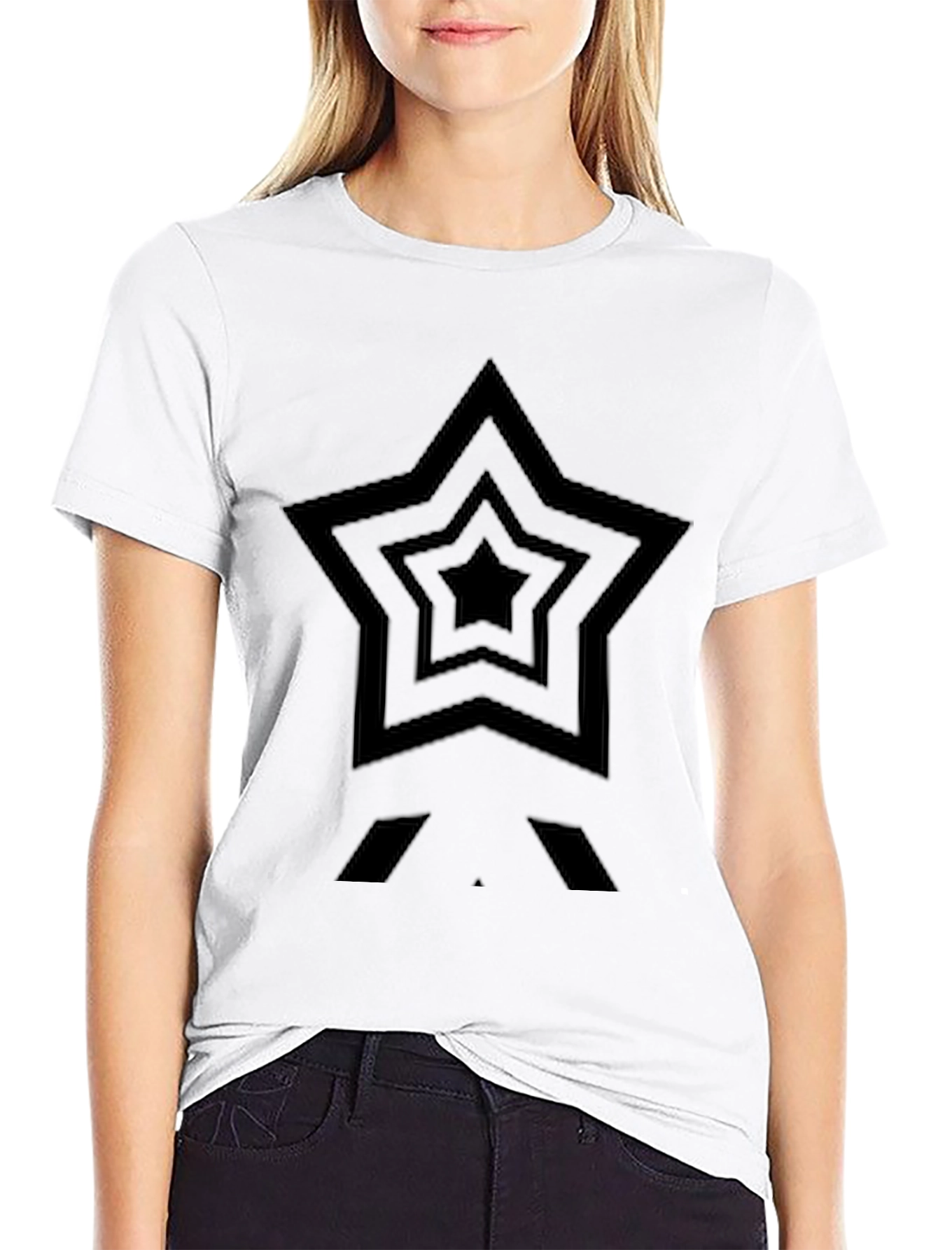 Black Star Graphic Tee - Stylish Mens T-Shirt