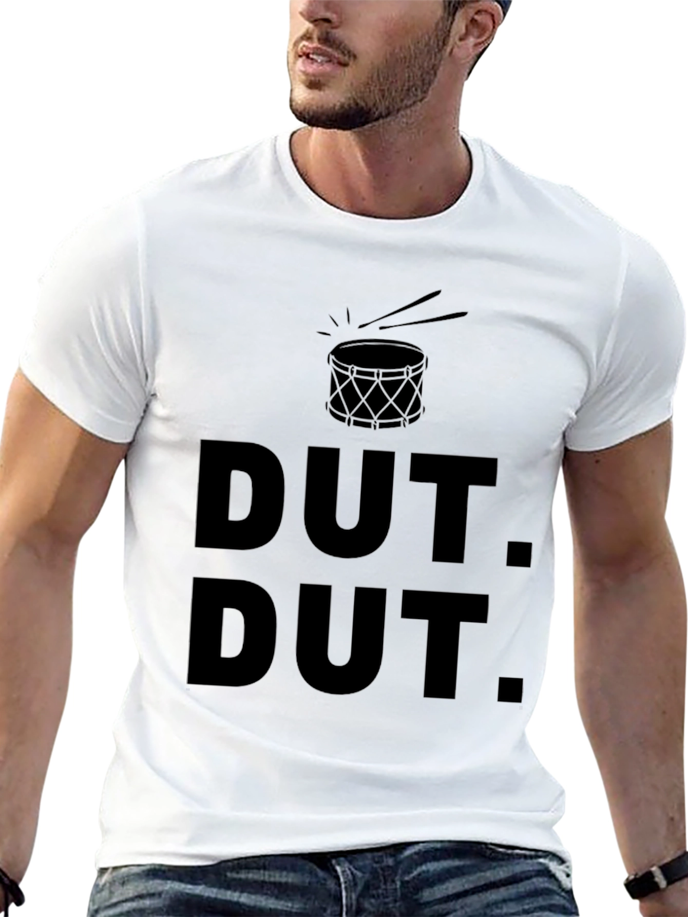 Dut Dut Drum T-Shirt - Black Crew Neck