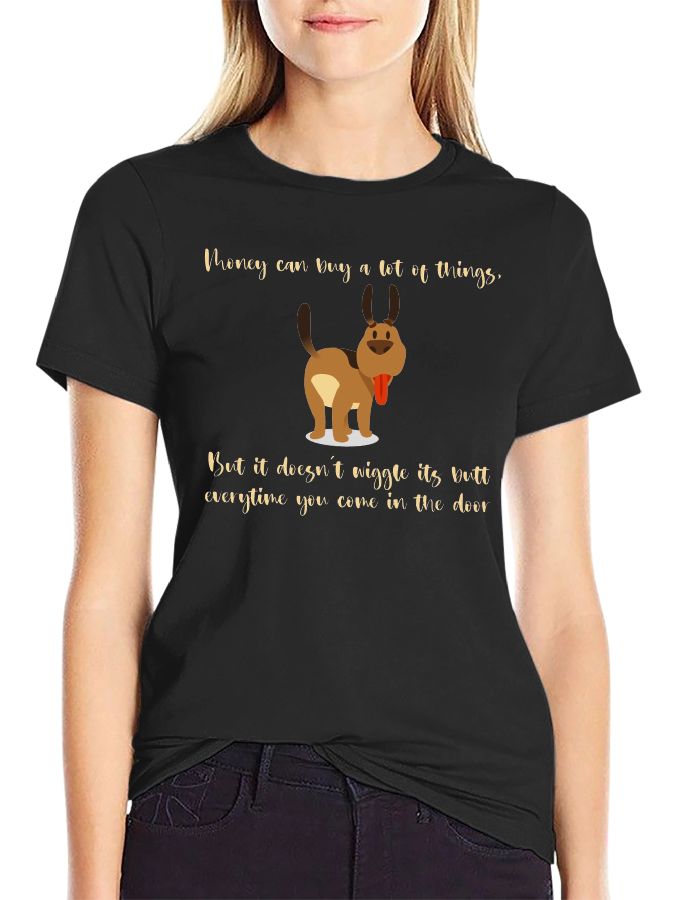 Dog Wiggle Butt Funny Graphic T-Shirt