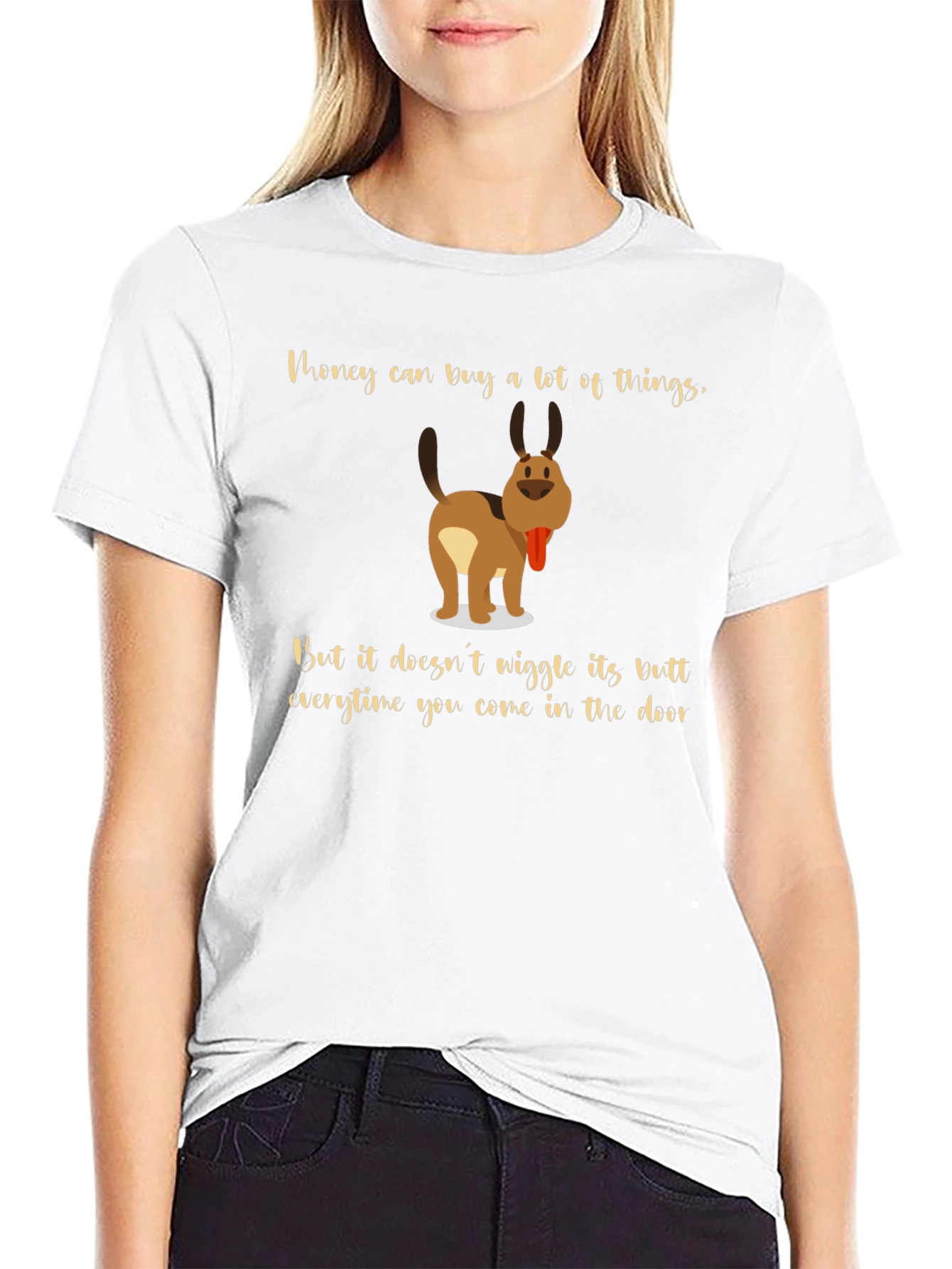 Dog Wiggle Butt Funny Graphic T-Shirt
