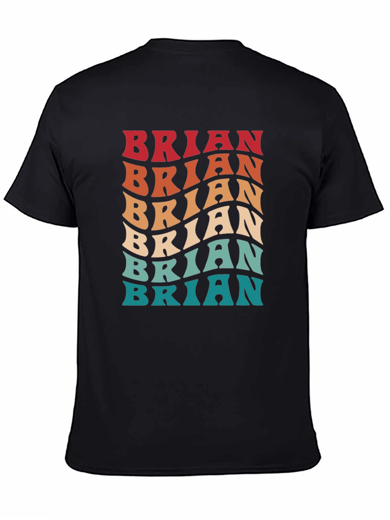 Brian Retro Wave Text T-Shirt