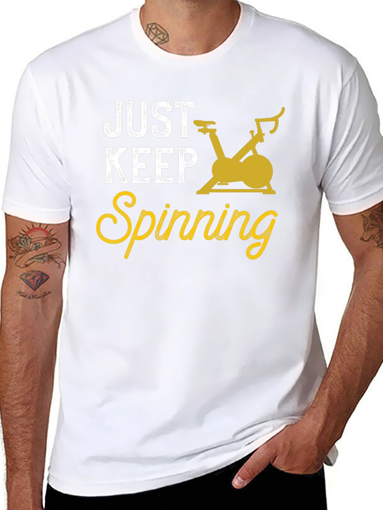 Just Keep Spinning Black T-Shirt