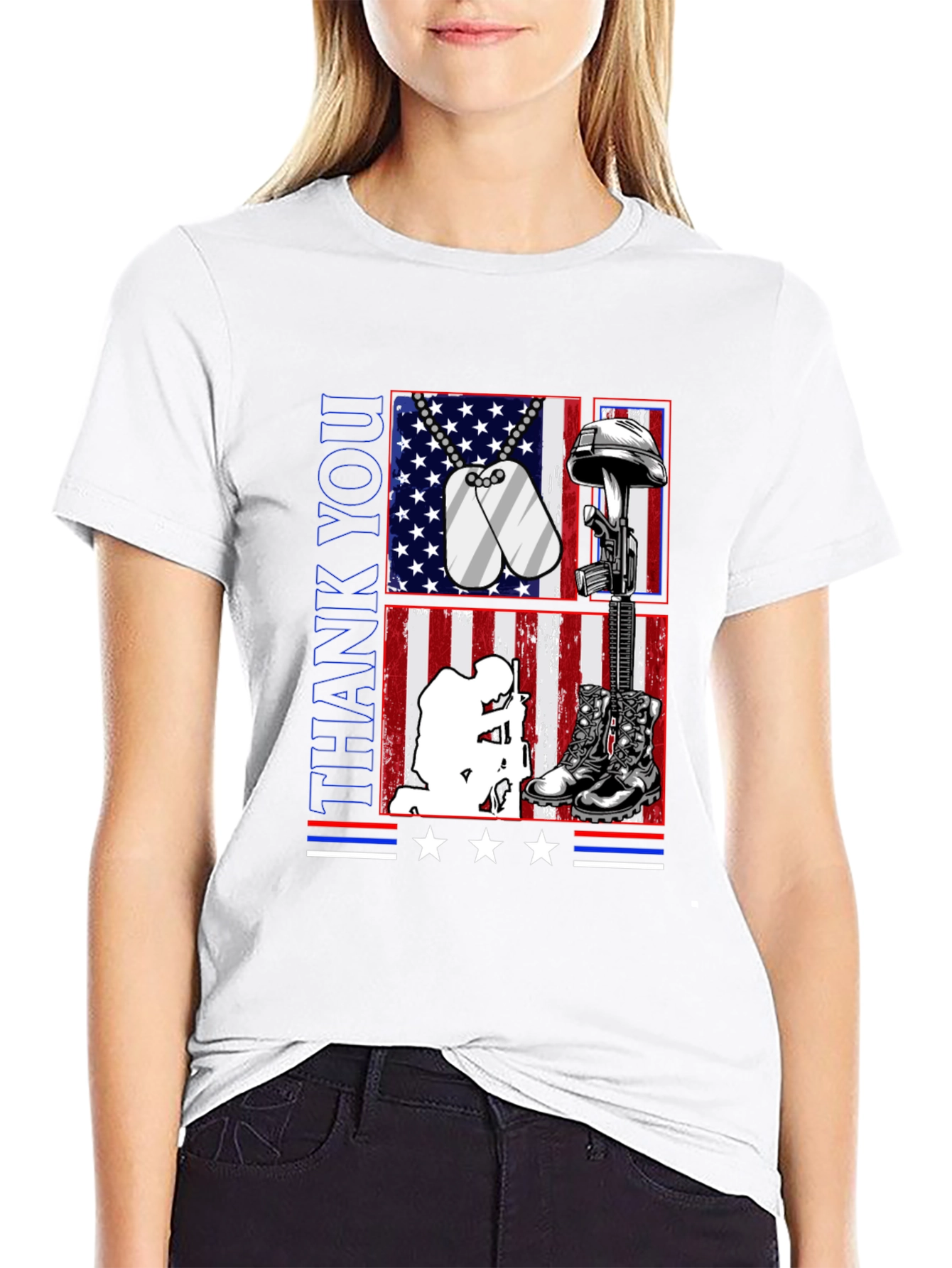 Thank You Military Tribute Graphic Tee