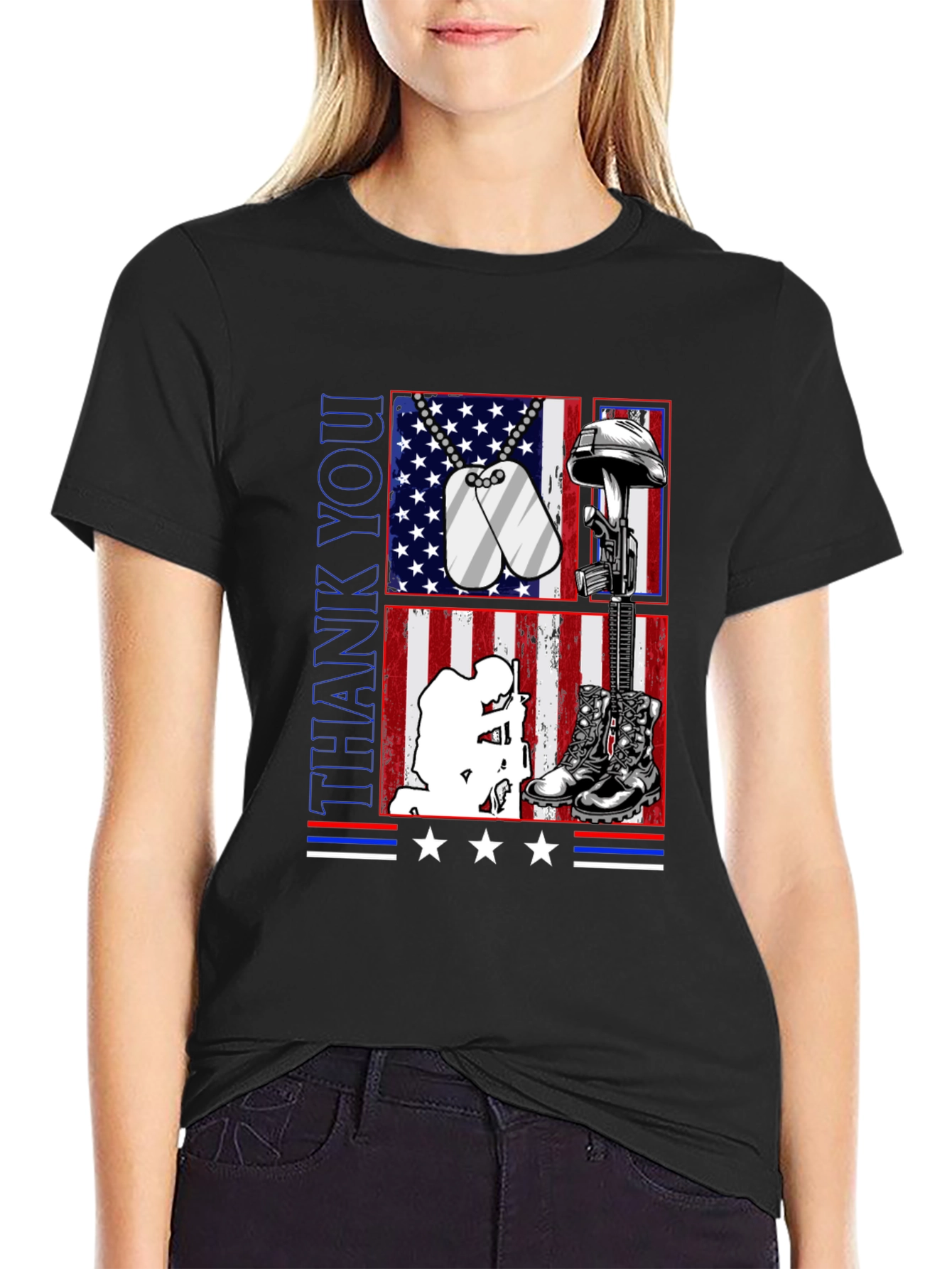 Thank You Military Tribute Graphic Tee
