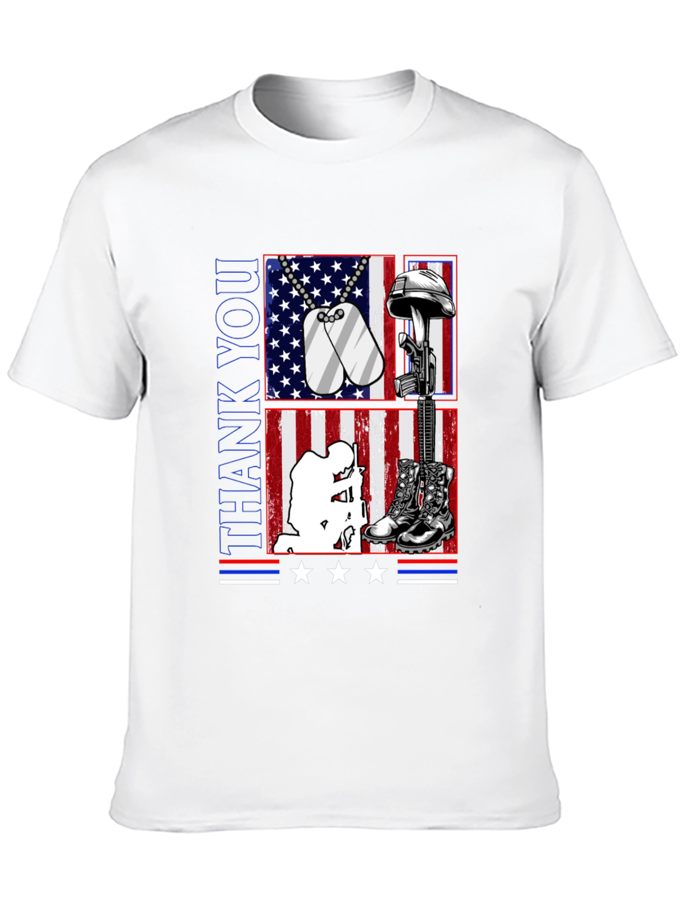 Thank You Military Tribute Graphic Tee