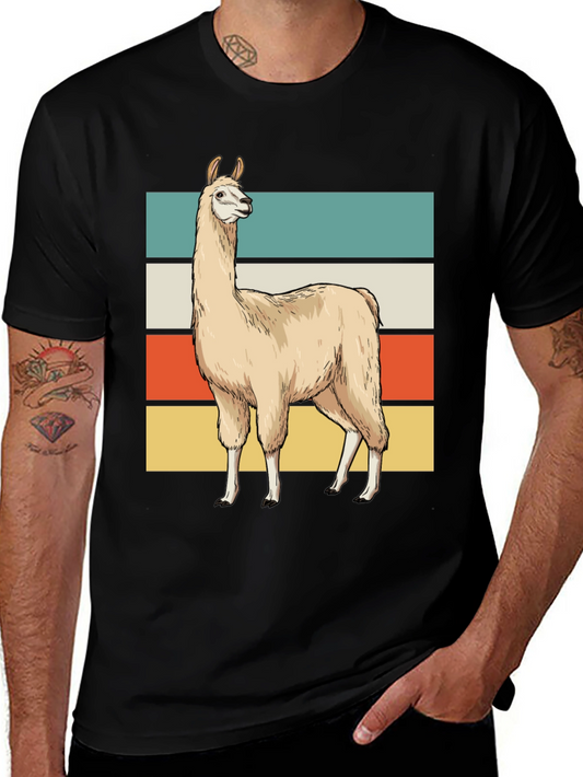 Retro Llama Graphic Tee - Casual Style