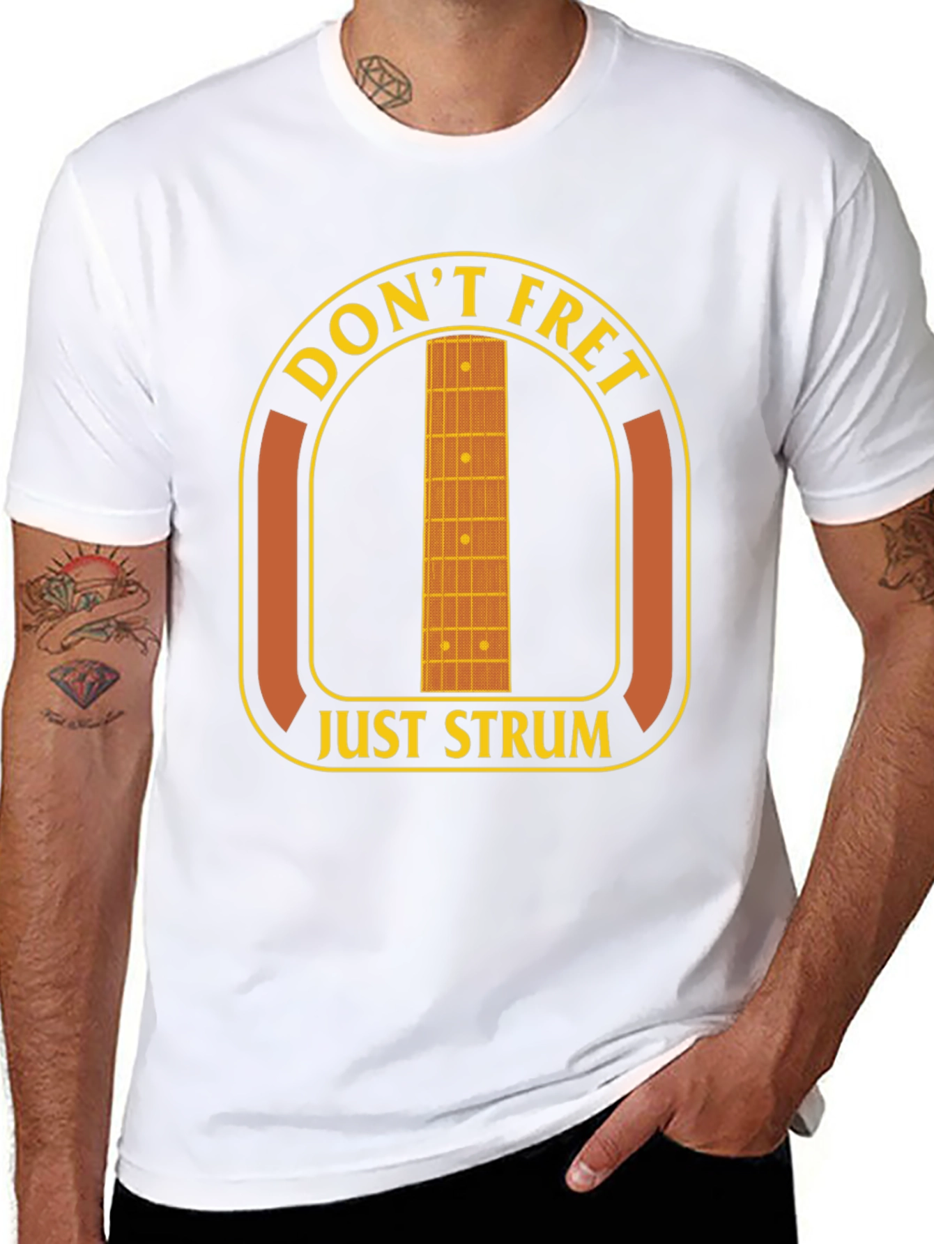 Dont Fret Just Strum T-Shirt - Music Lover Tee