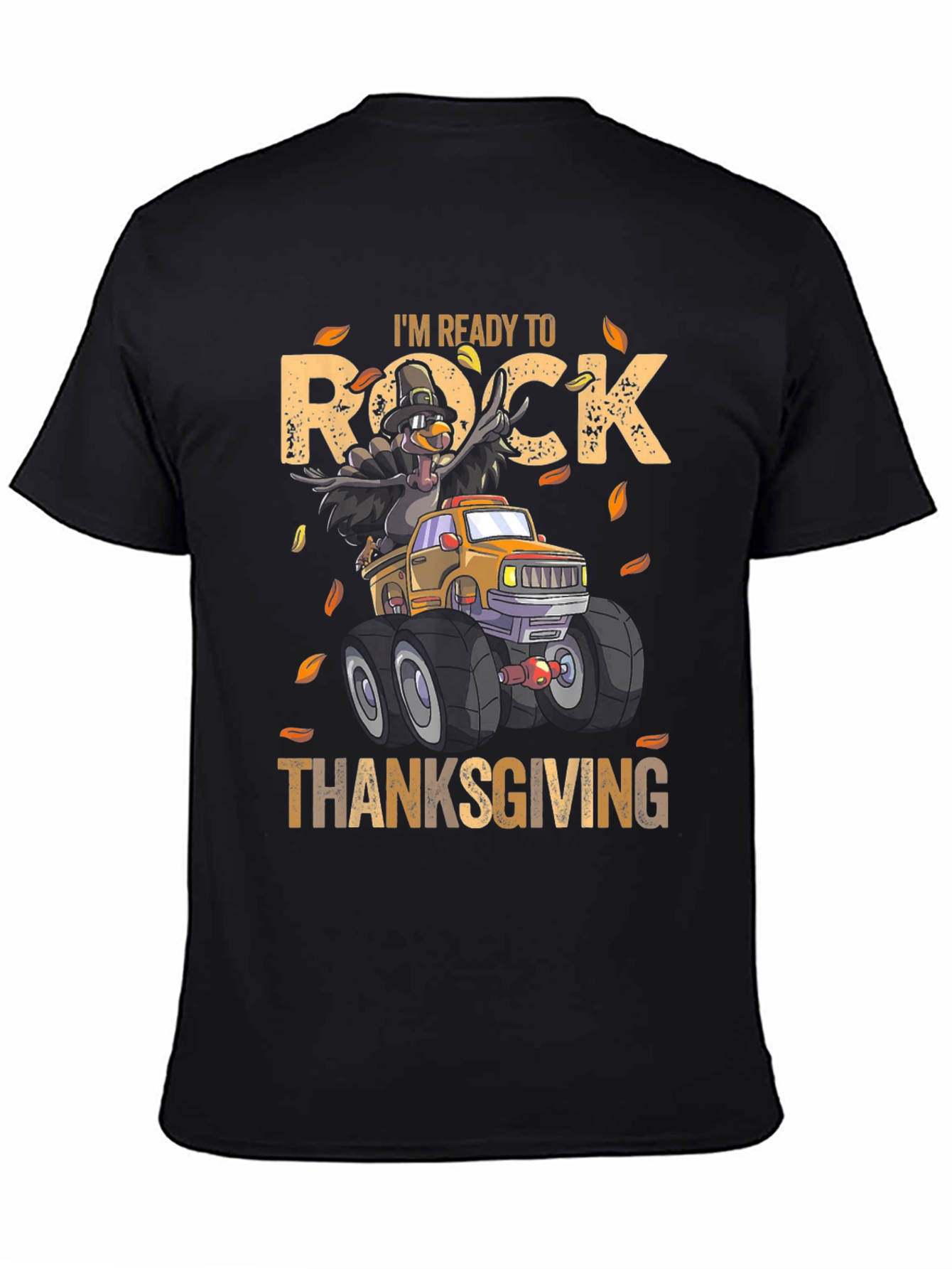 Thanksgiving Rock T-Shirt Turkey Monster Truck