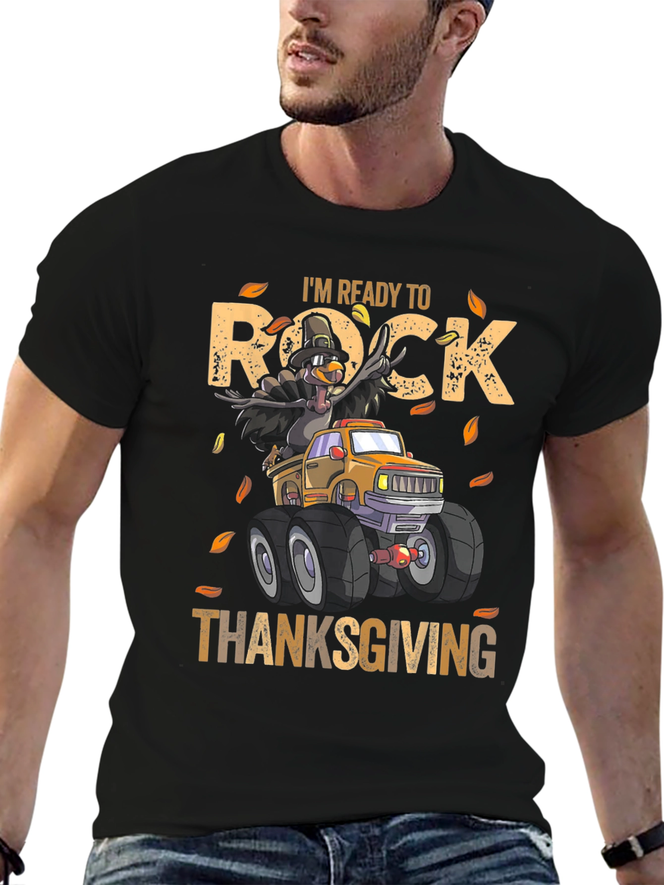 Thanksgiving Rock T-Shirt Turkey Monster Truck