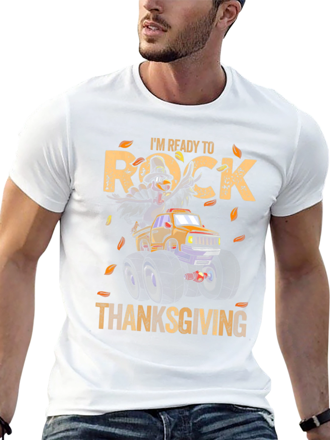 Thanksgiving Rock T-Shirt Turkey Monster Truck