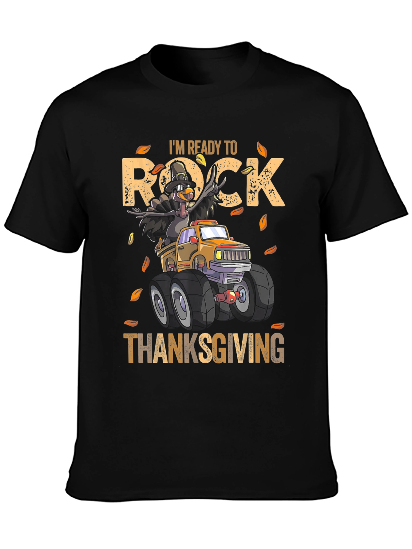 Thanksgiving Rock T-Shirt Turkey Monster Truck
