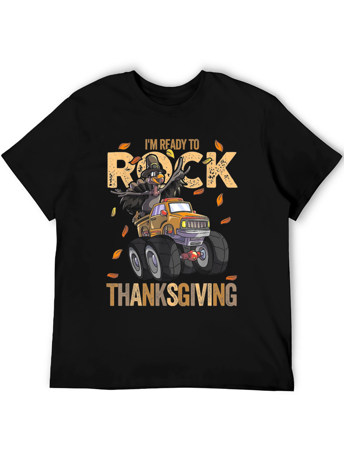 Thanksgiving Rock T-Shirt Turkey Monster Truck