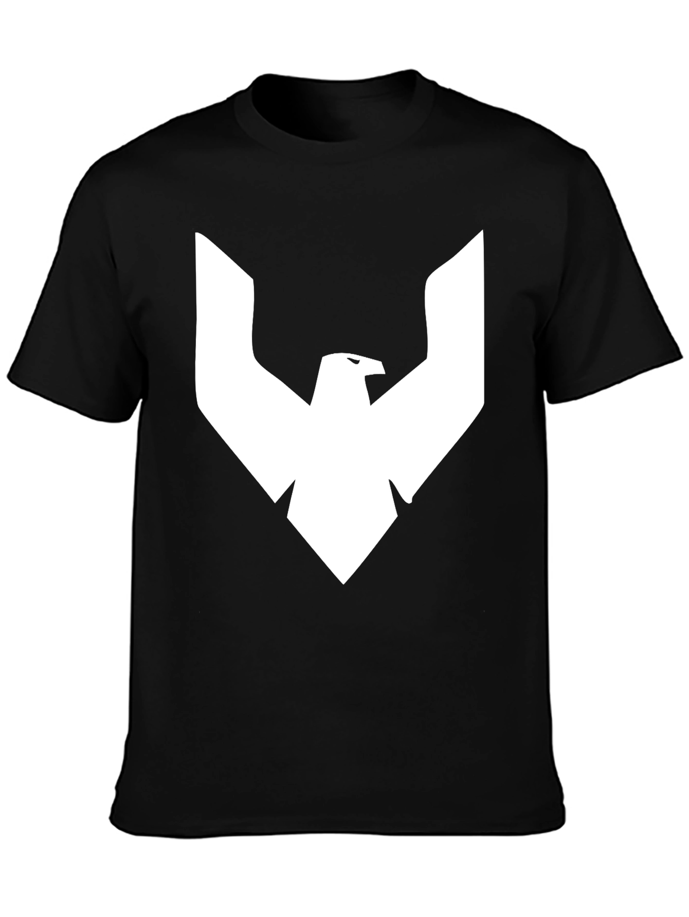Black T-Shirt with White Eagle Logo
