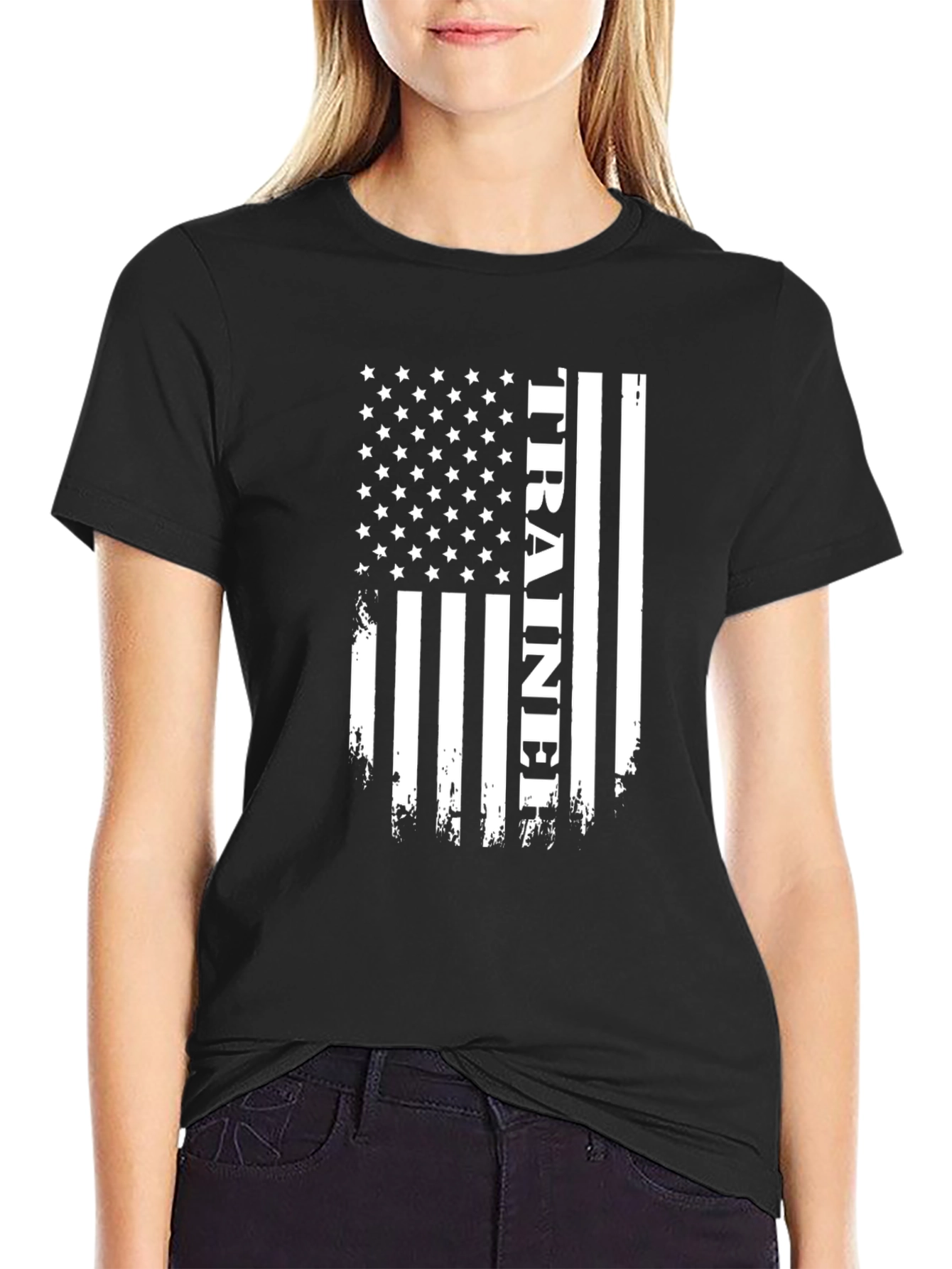 Trainer Flag Graphic T-Shirt - Black