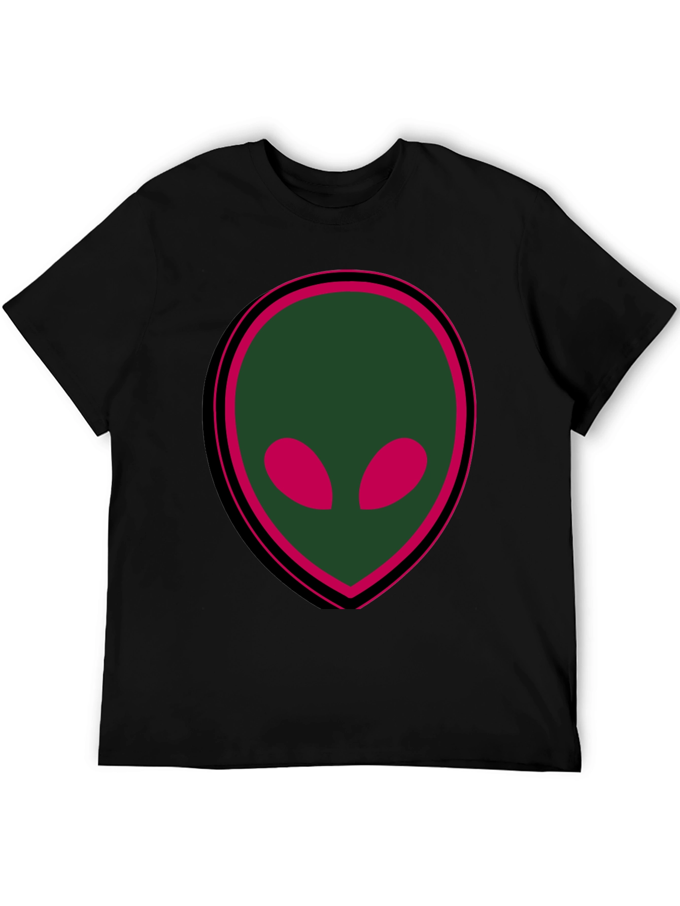 Alien Head Graphic Tee - Black