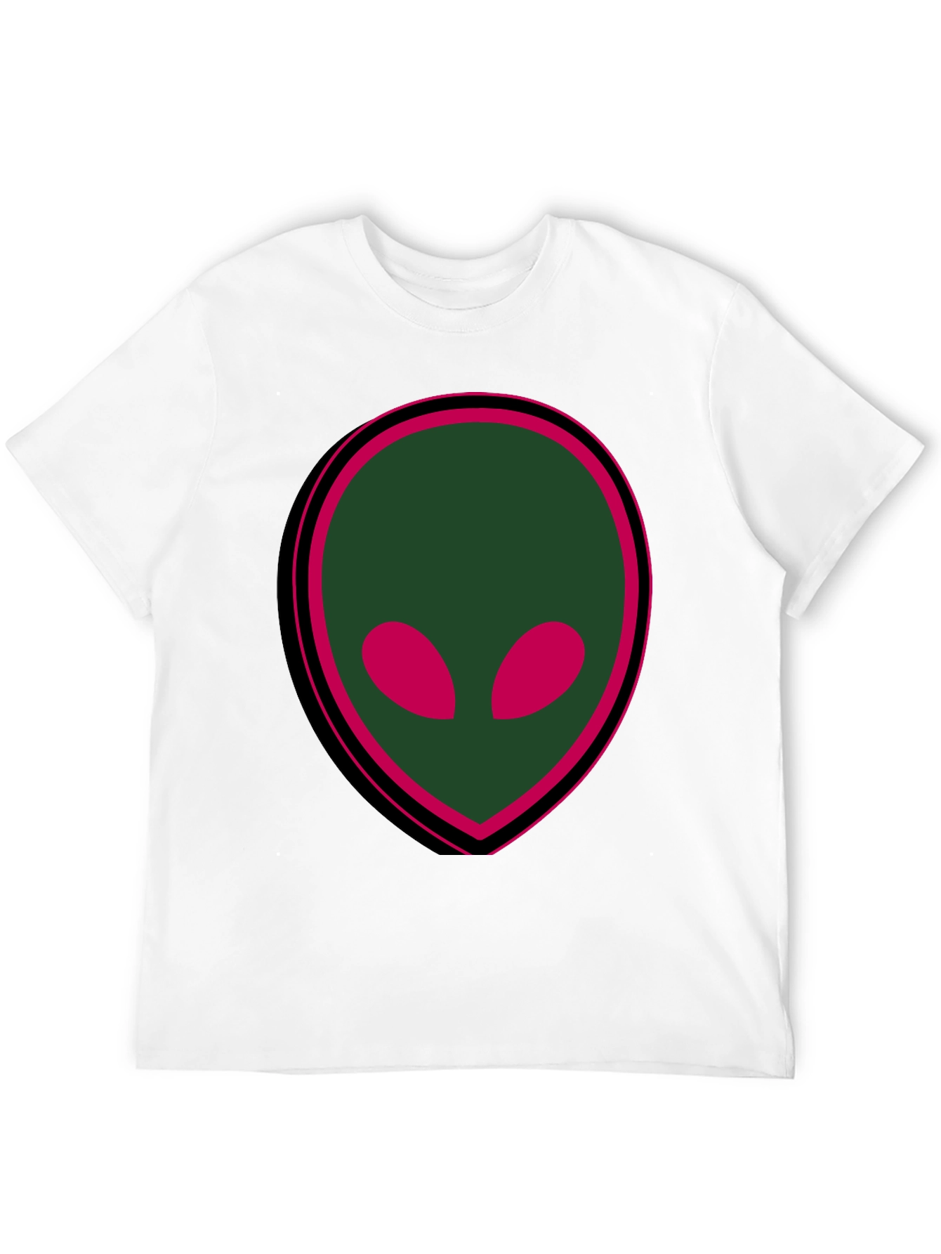 Alien Head Graphic Tee - Black